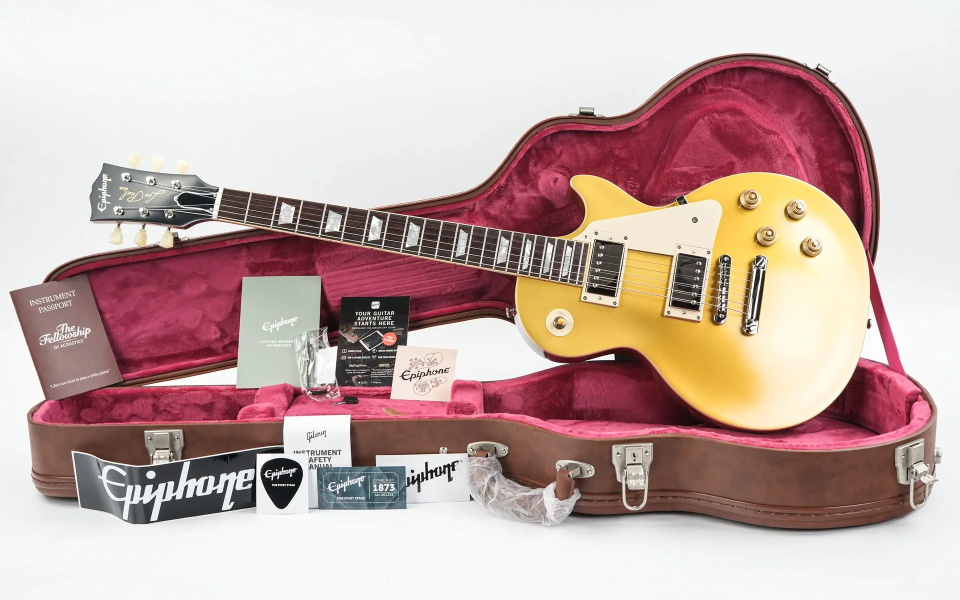 Epiphone Inspired by Gibson Custom 1957 Les Paul Goldtop Reissue Double Gold - Image 3
