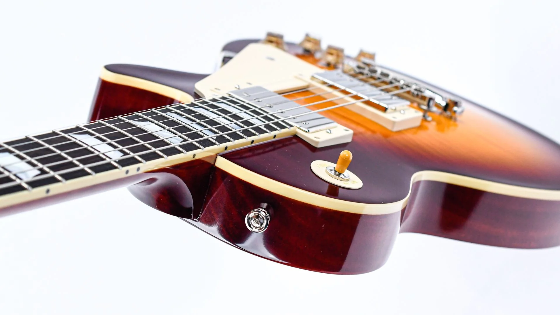 Epiphone Inspired by Gibson Custom 1959 Les Paul Standard Reissue Deep Cherry Sunburst - Image 10