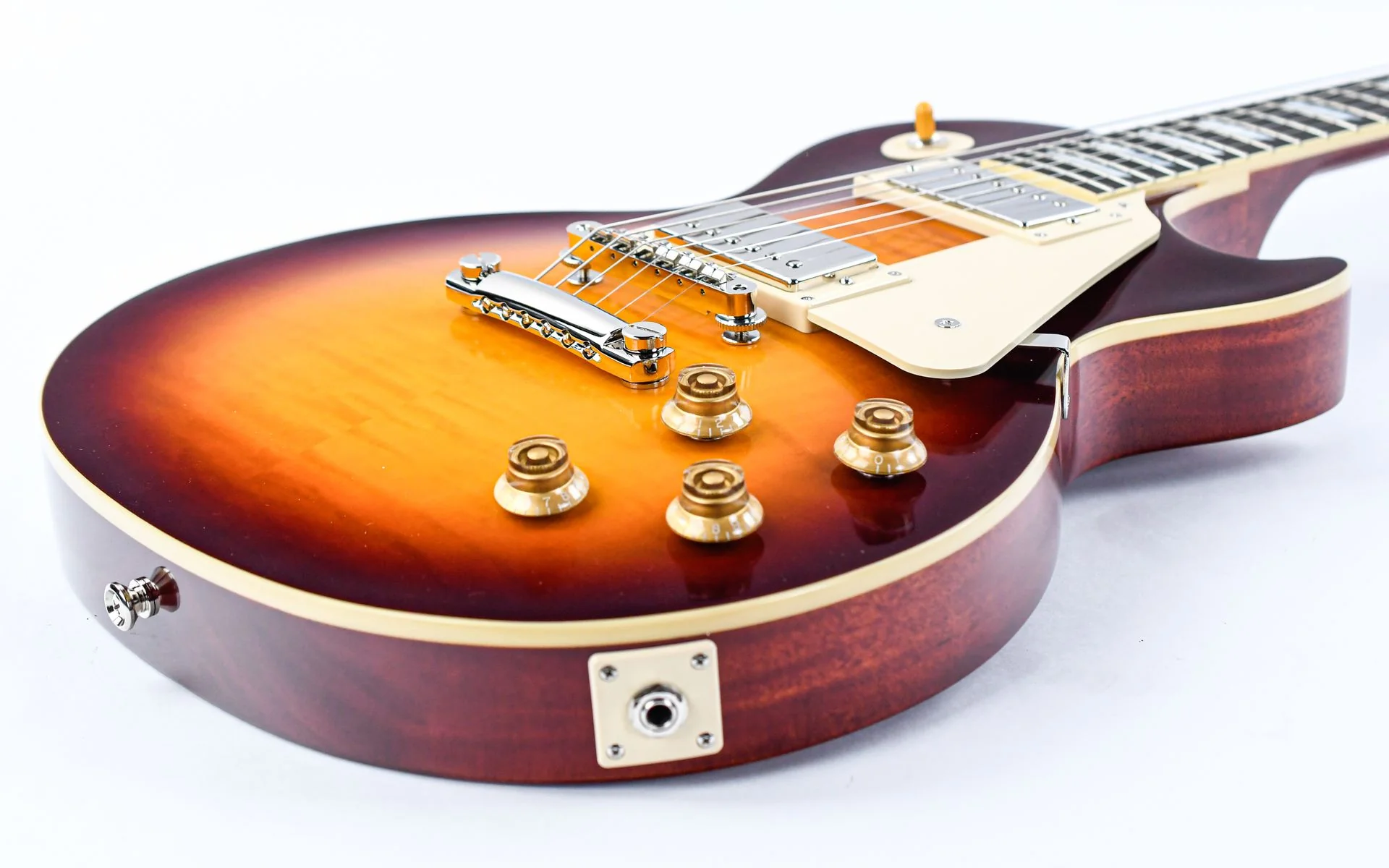 Epiphone Inspired by Gibson Custom 1959 Les Paul Standard Reissue Deep Cherry Sunburst - Image 11