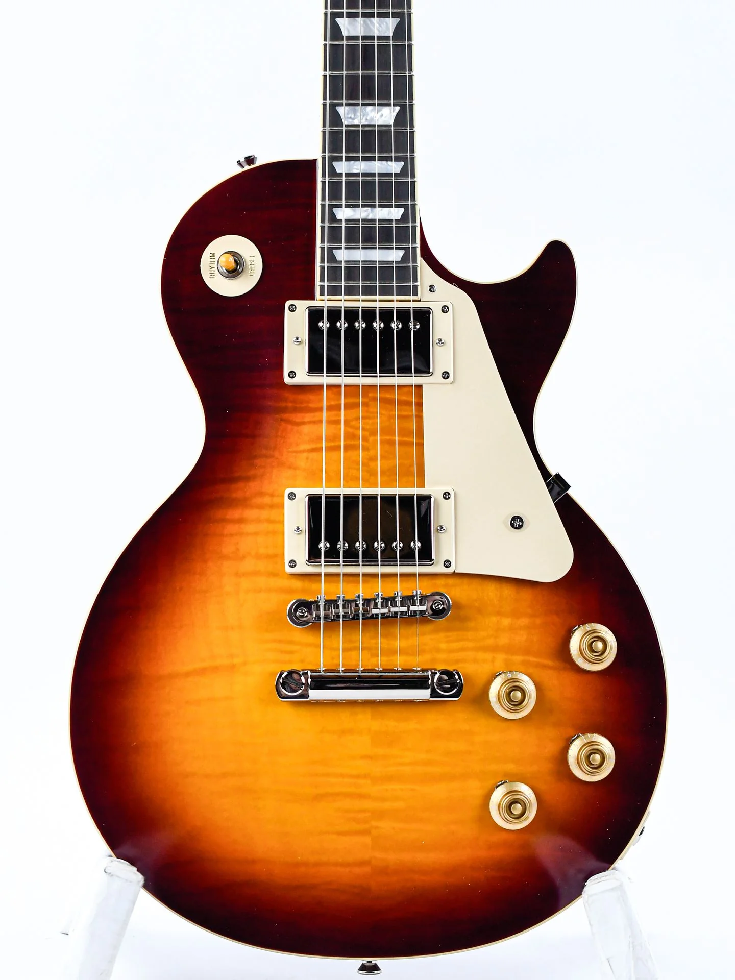 Epiphone Inspired by Gibson Custom 1959 Les Paul Standard Reissue Deep Cherry Sunburst - Image 5