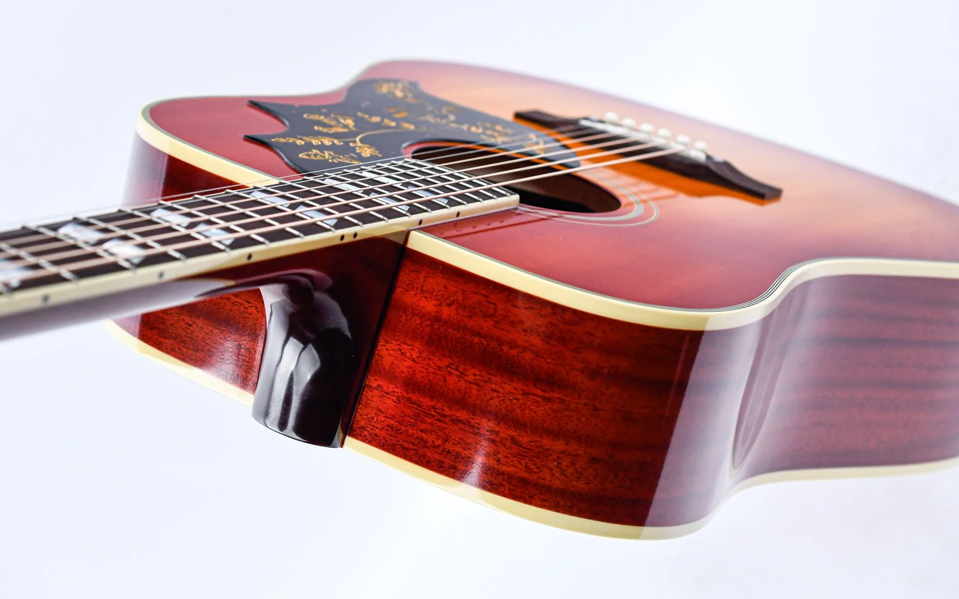 Epiphone Inspired by Gibson Custom 1960 Hummingbird Reissue Heritage Cherry Sunburst - Image 10