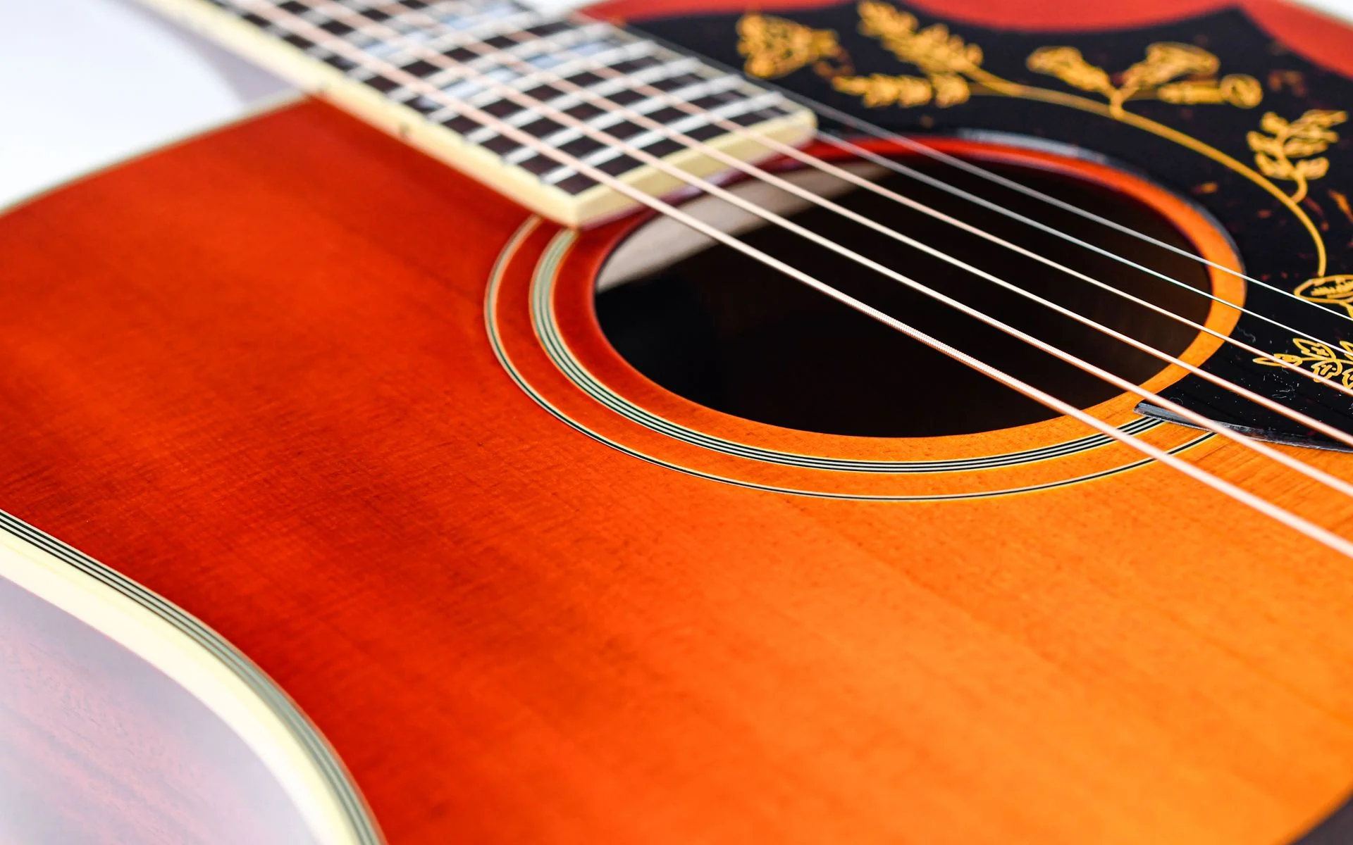 Epiphone Inspired by Gibson Custom 1960 Hummingbird Reissue Heritage Cherry Sunburst - Image 11