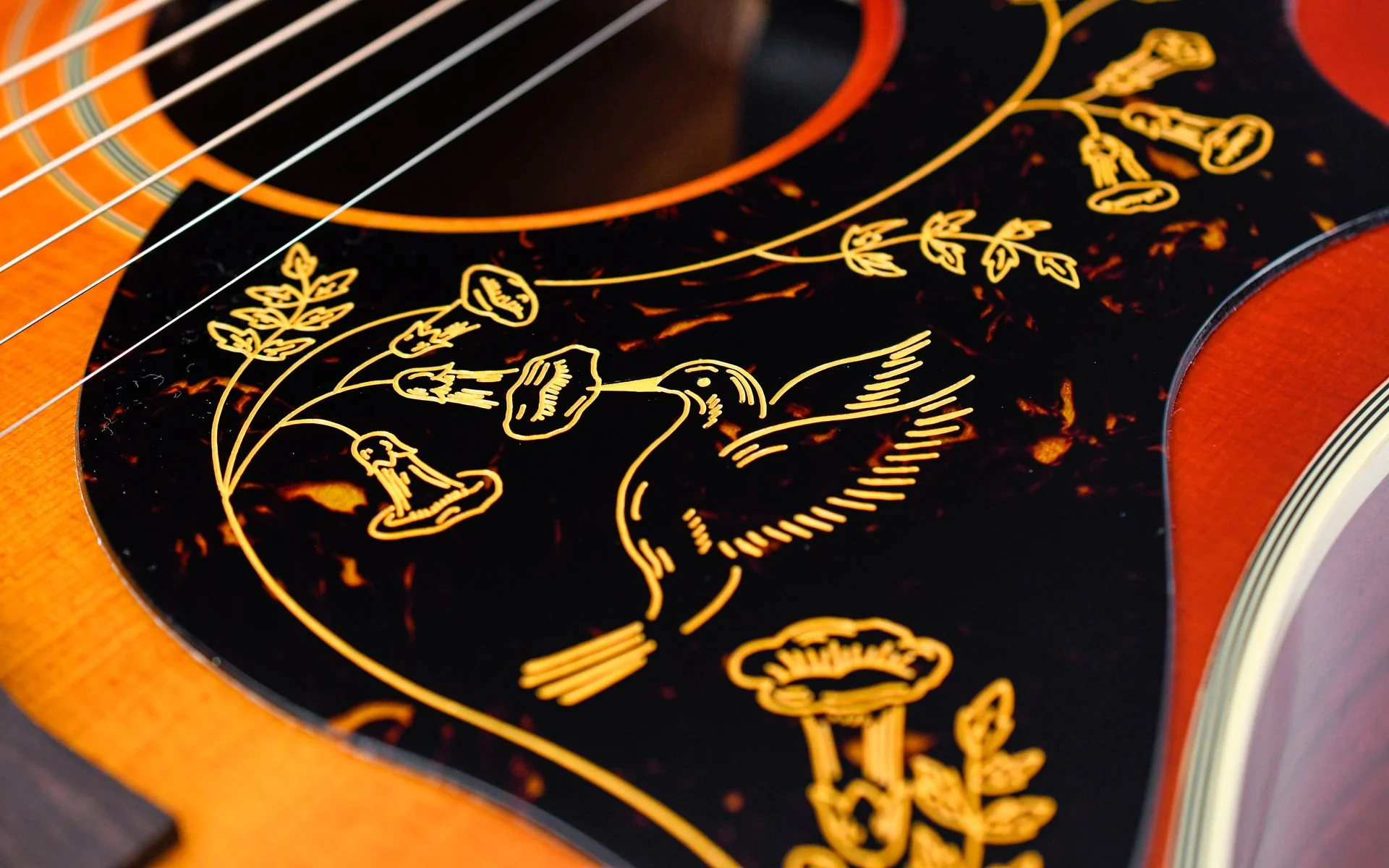 Epiphone Inspired by Gibson Custom 1960 Hummingbird Reissue Heritage Cherry Sunburst - Image 12
