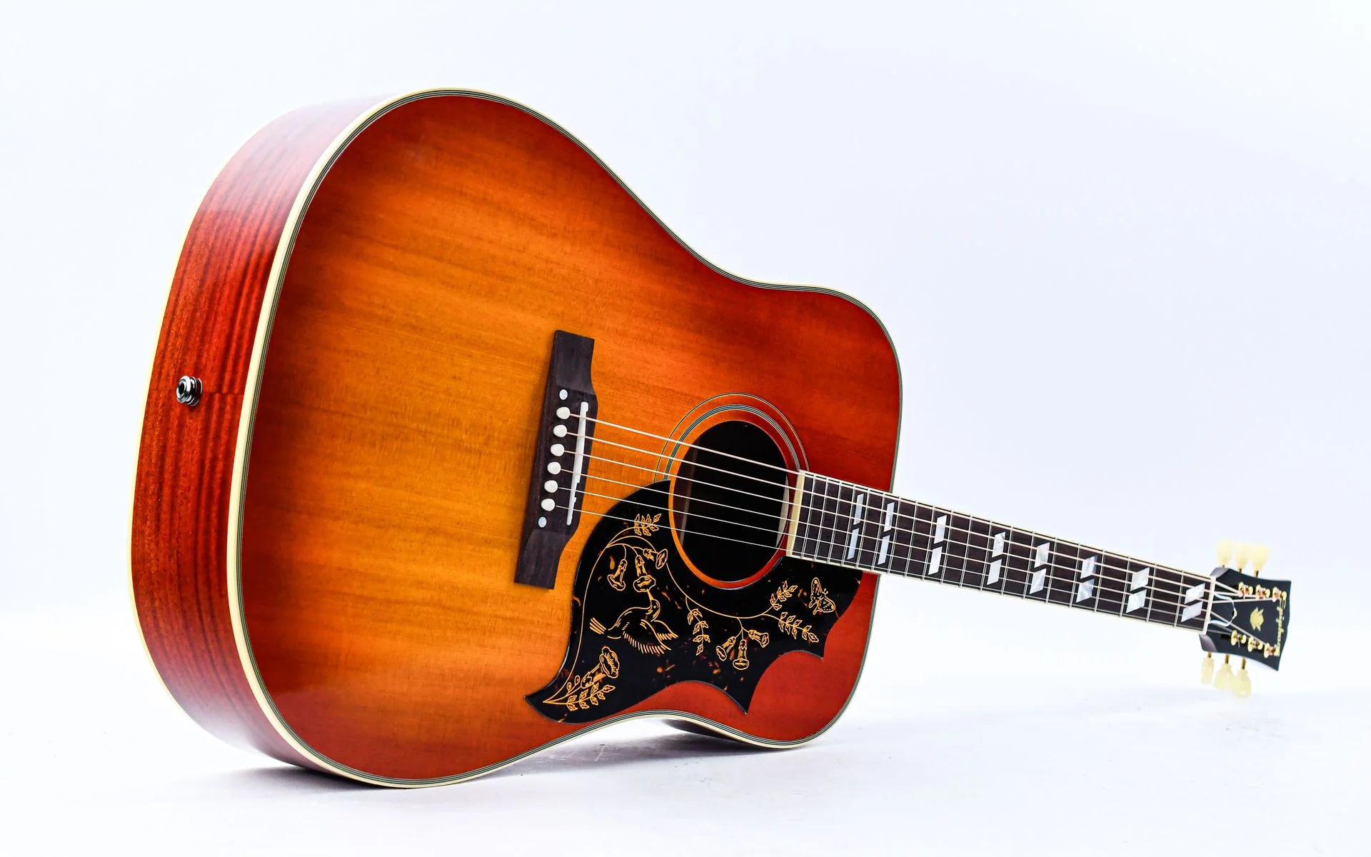 Epiphone Inspired by Gibson Custom 1960 Hummingbird Reissue Heritage Cherry Sunburst - Image 13