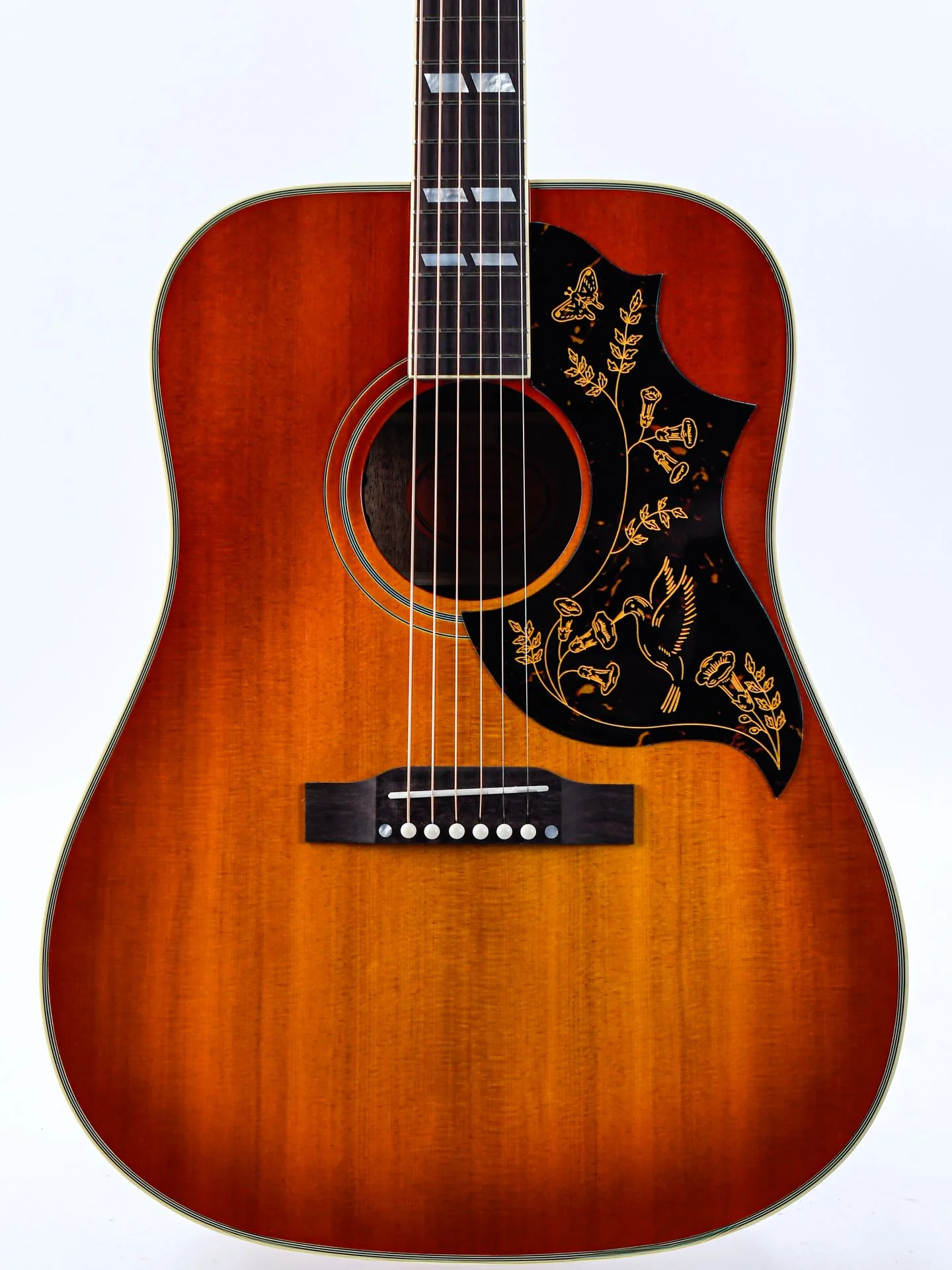 Epiphone Inspired by Gibson Custom 1960 Hummingbird Reissue Heritage Cherry Sunburst - Image 5