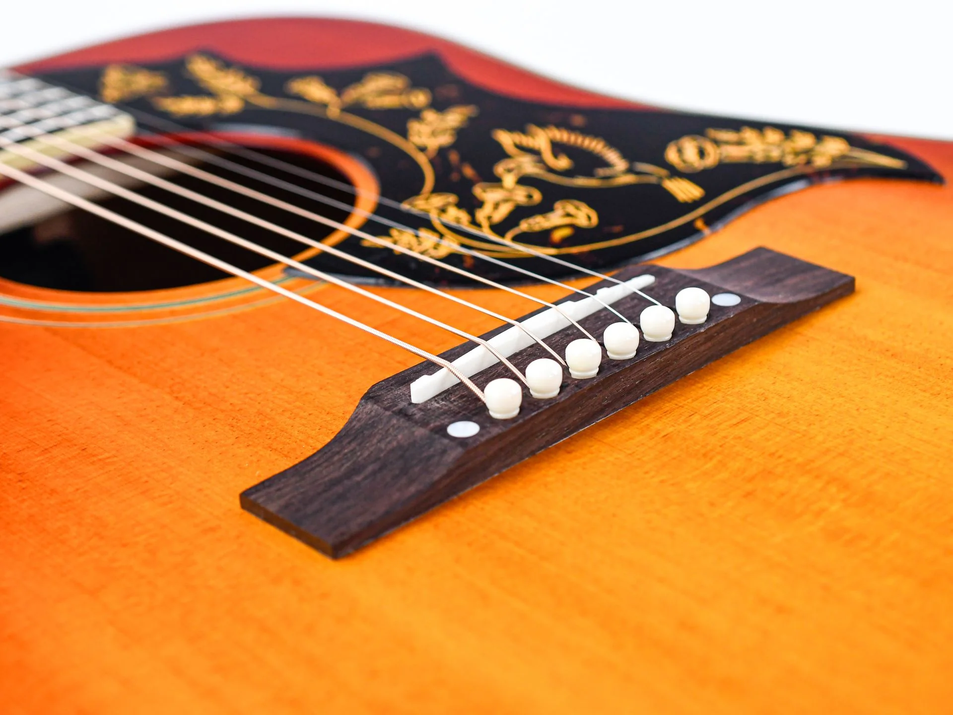 Epiphone Inspired by Gibson Custom 1960 Hummingbird Reissue Heritage Cherry Sunburst - Image 7