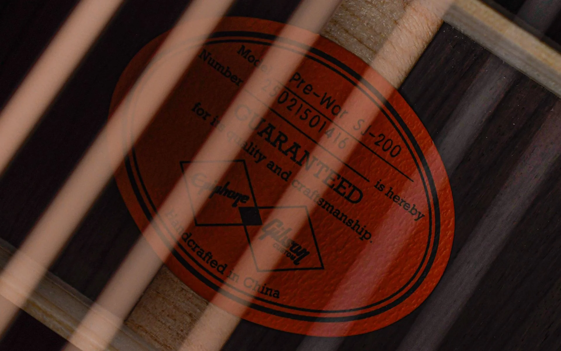 Epiphone Inspired by Gibson Custom Pre-War SJ200 Rosewood Reissue Vintage Sunburst - Image 11