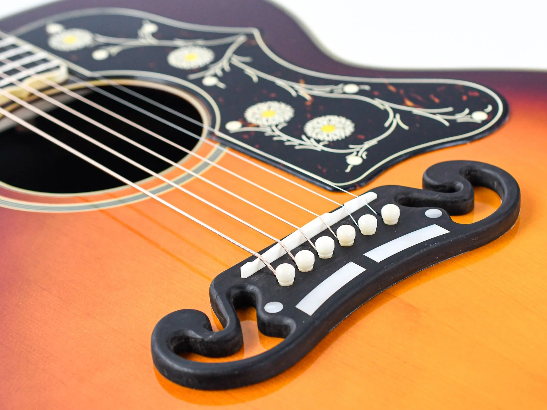 Epiphone Inspired by Gibson Custom Pre-War SJ200 Rosewood Reissue Vintage Sunburst - Image 7