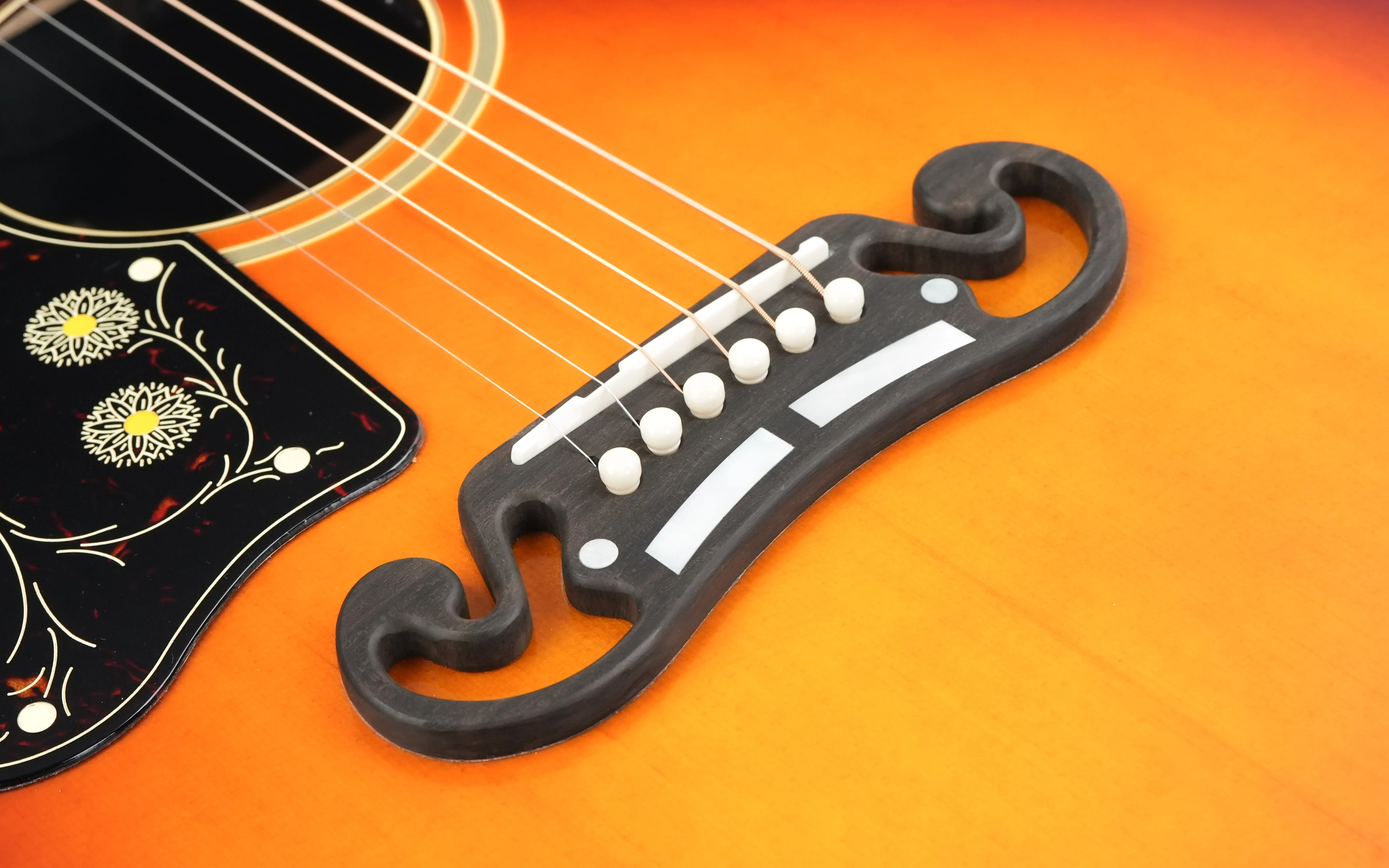 Epiphone Inspired by Gibson Custom Pre-War SJ200 Rosewood Reissue Vintage Sunburst Lefty - Image 7
