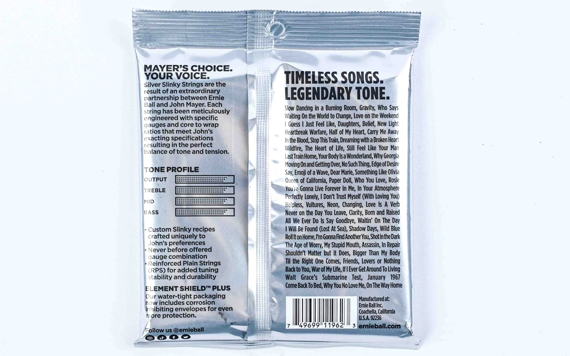 Ernie Ball 2218 John Mayer Silver Slinky - Image 2