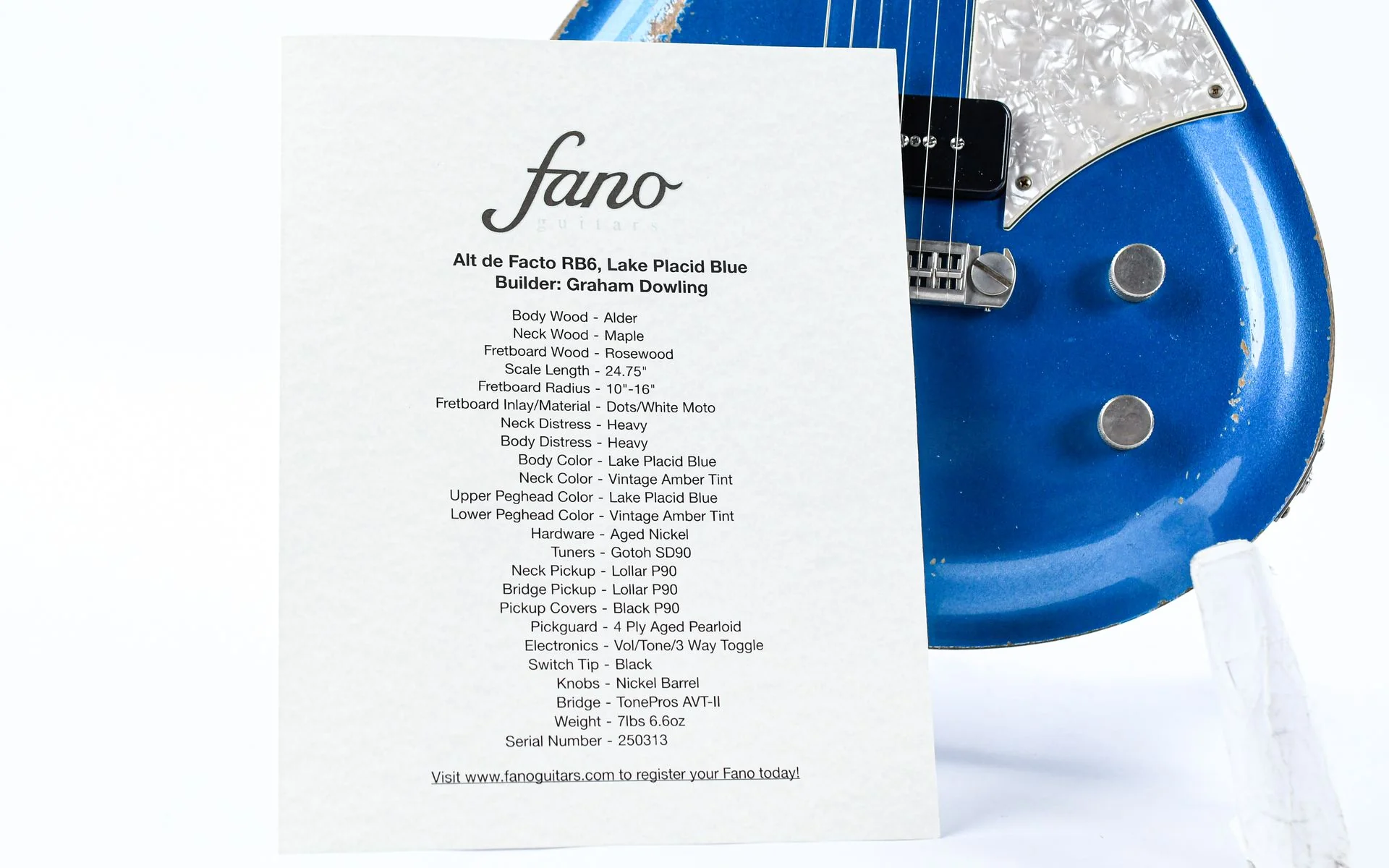 Fano RB6 Alt de Facto Lake Placid Blue Heavy Relic - Image 13