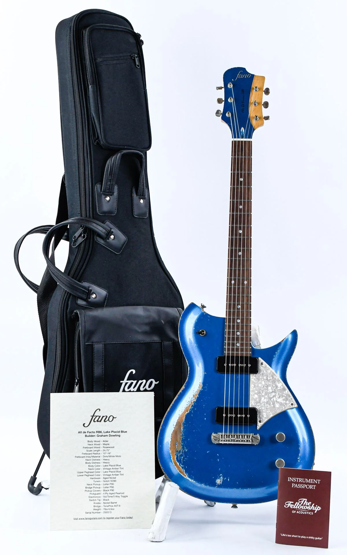 Fano RB6 Alt de Facto Lake Placid Blue Heavy Relic - Image 3