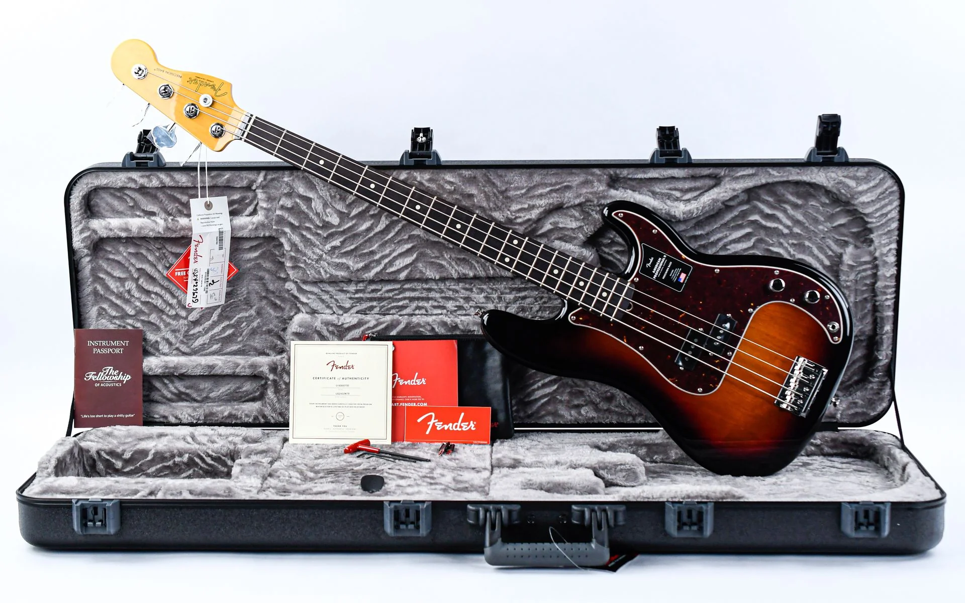 Fender American Pro II Precision Bass 3 Color Sunburst - Image 3
