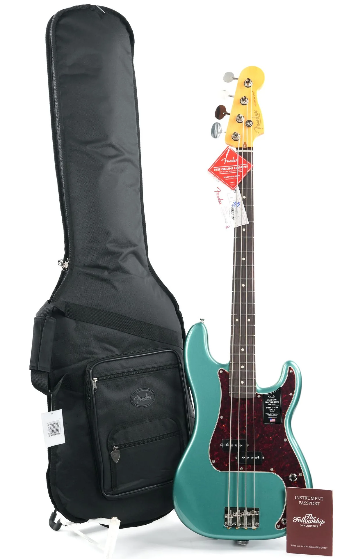 Fender American Professional Classic Precision Bass Faded Sherwood Green - Image 3