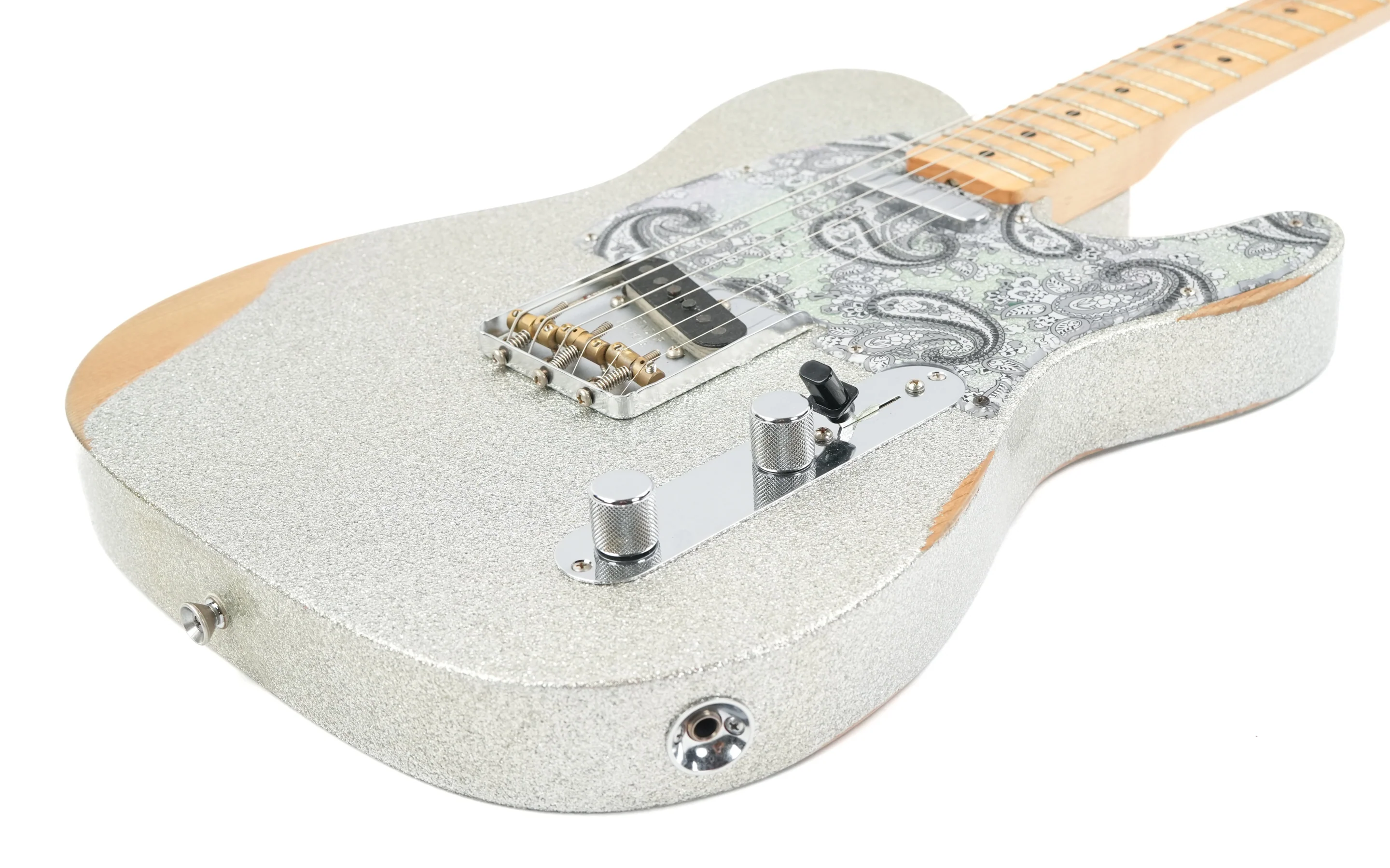 Fender Brad Paisley Road Worn Telecaster Silver Sparkle 2017 - Image 12