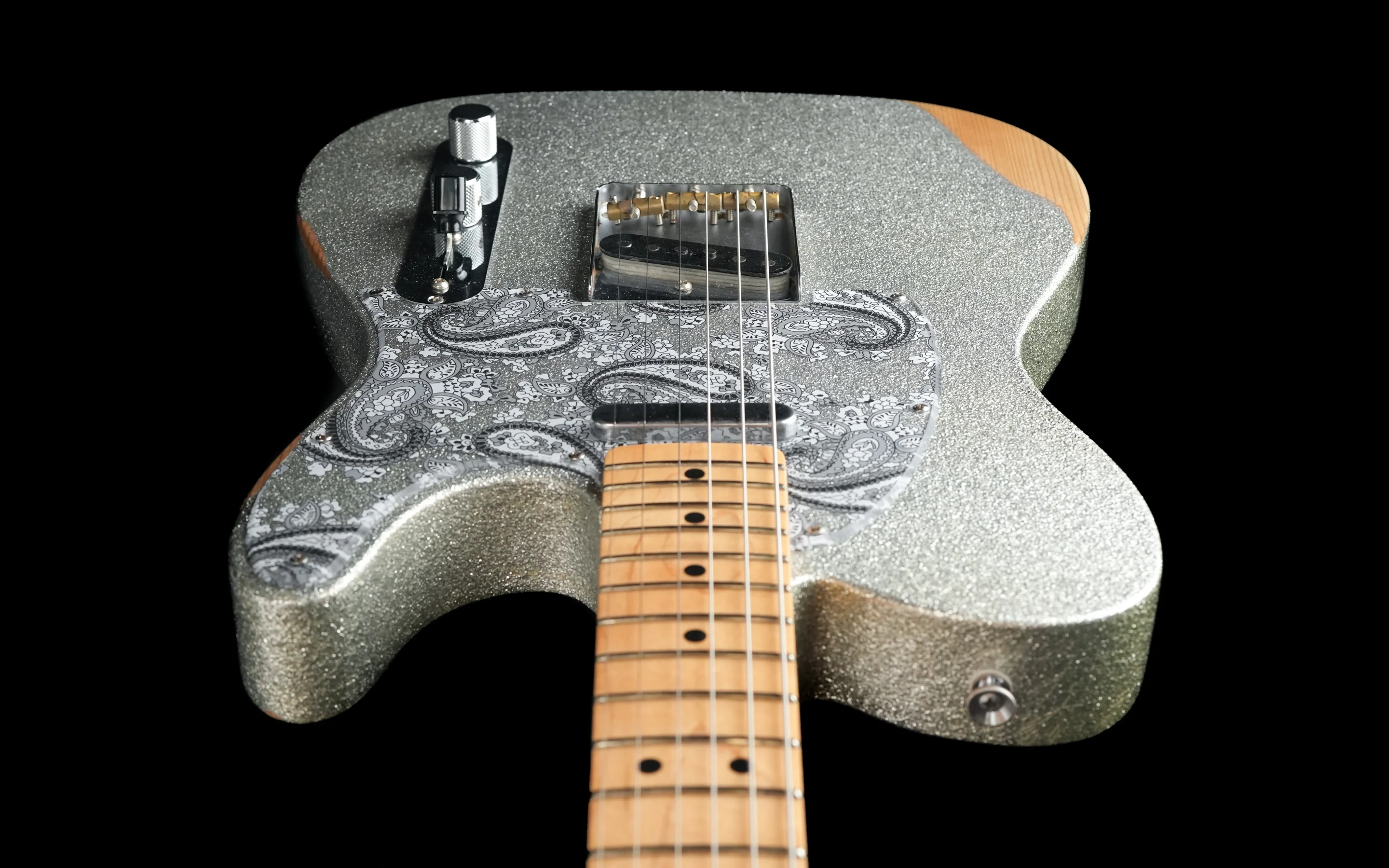 Fender Brad Paisley Road Worn Telecaster Silver Sparkle 2017 - Image 13