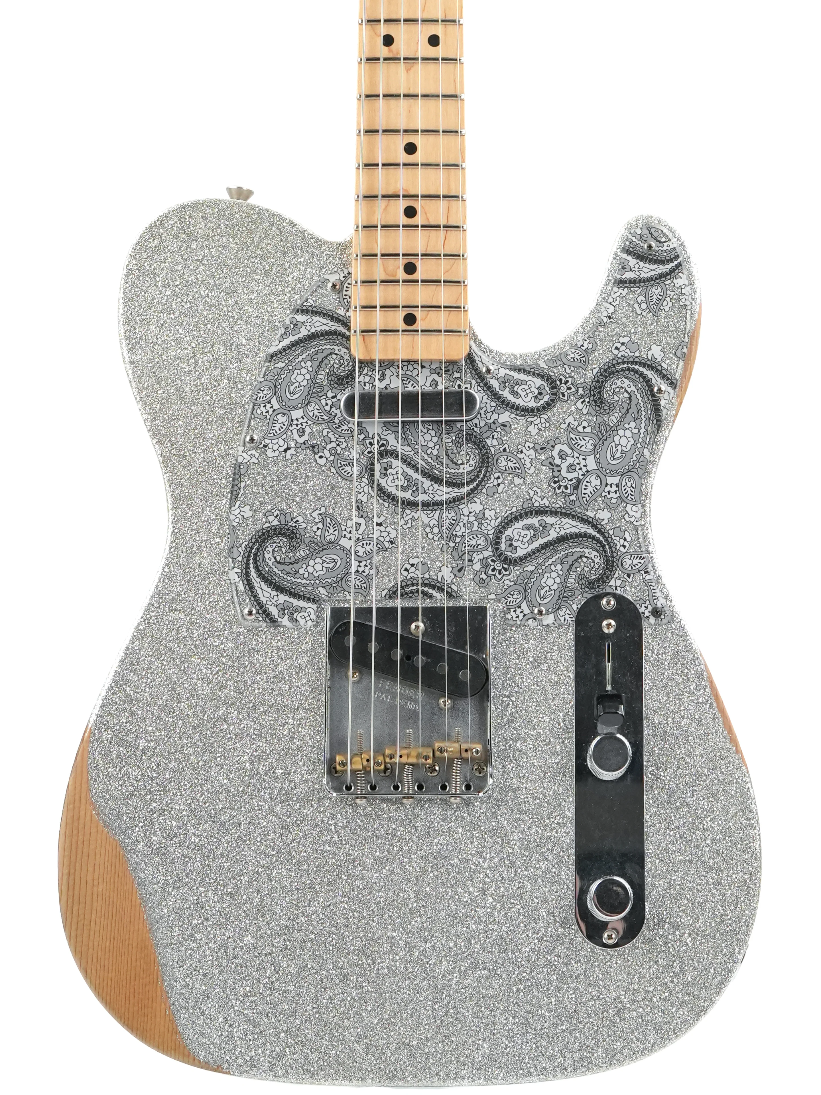 Fender Brad Paisley Road Worn Telecaster Silver Sparkle 2017 - Image 5