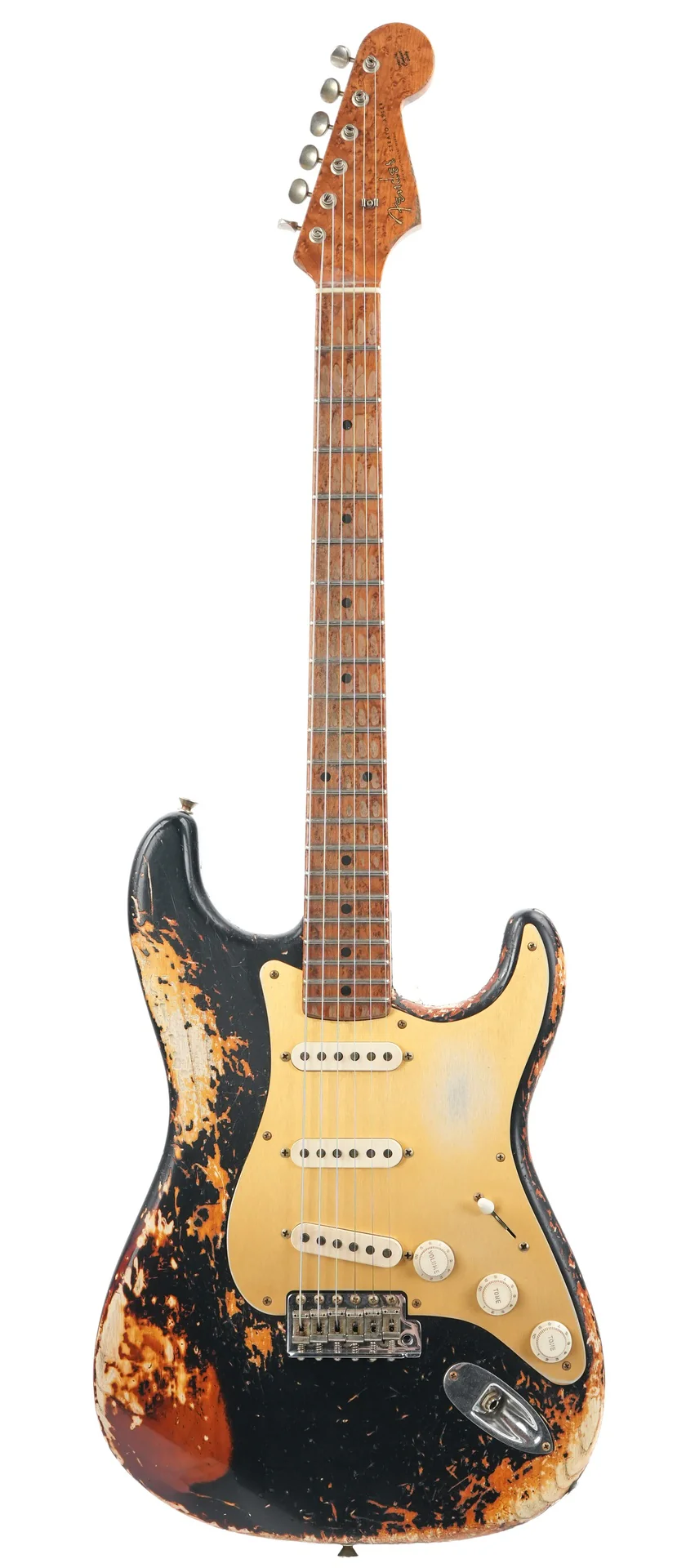 Fender Custom Shop 50's Stratocaster Dennis Galuszka Masterbuilt Black over Violin Burst Heavy Relic
