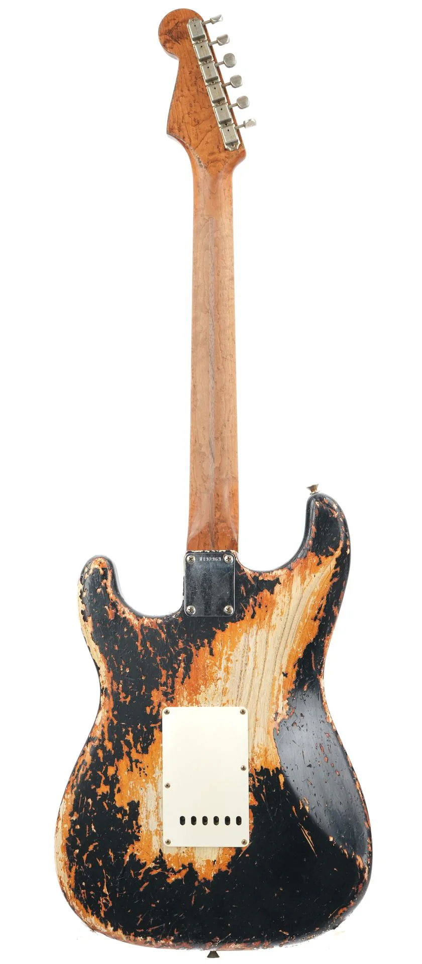 Fender Custom Shop 50's Stratocaster Dennis Galuszka Masterbuilt Black over Violin Burst Heavy Relic - Image 4