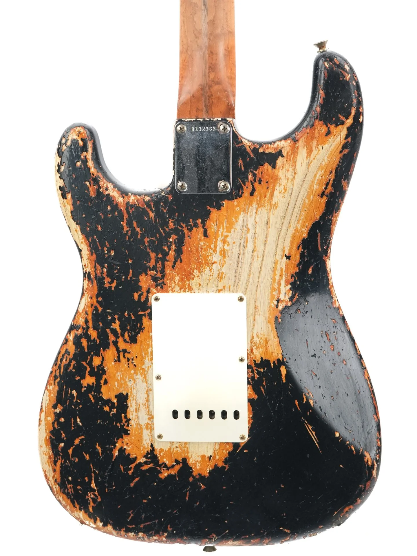 Fender Custom Shop 50's Stratocaster Dennis Galuszka Masterbuilt Black over Violin Burst Heavy Relic - Image 8