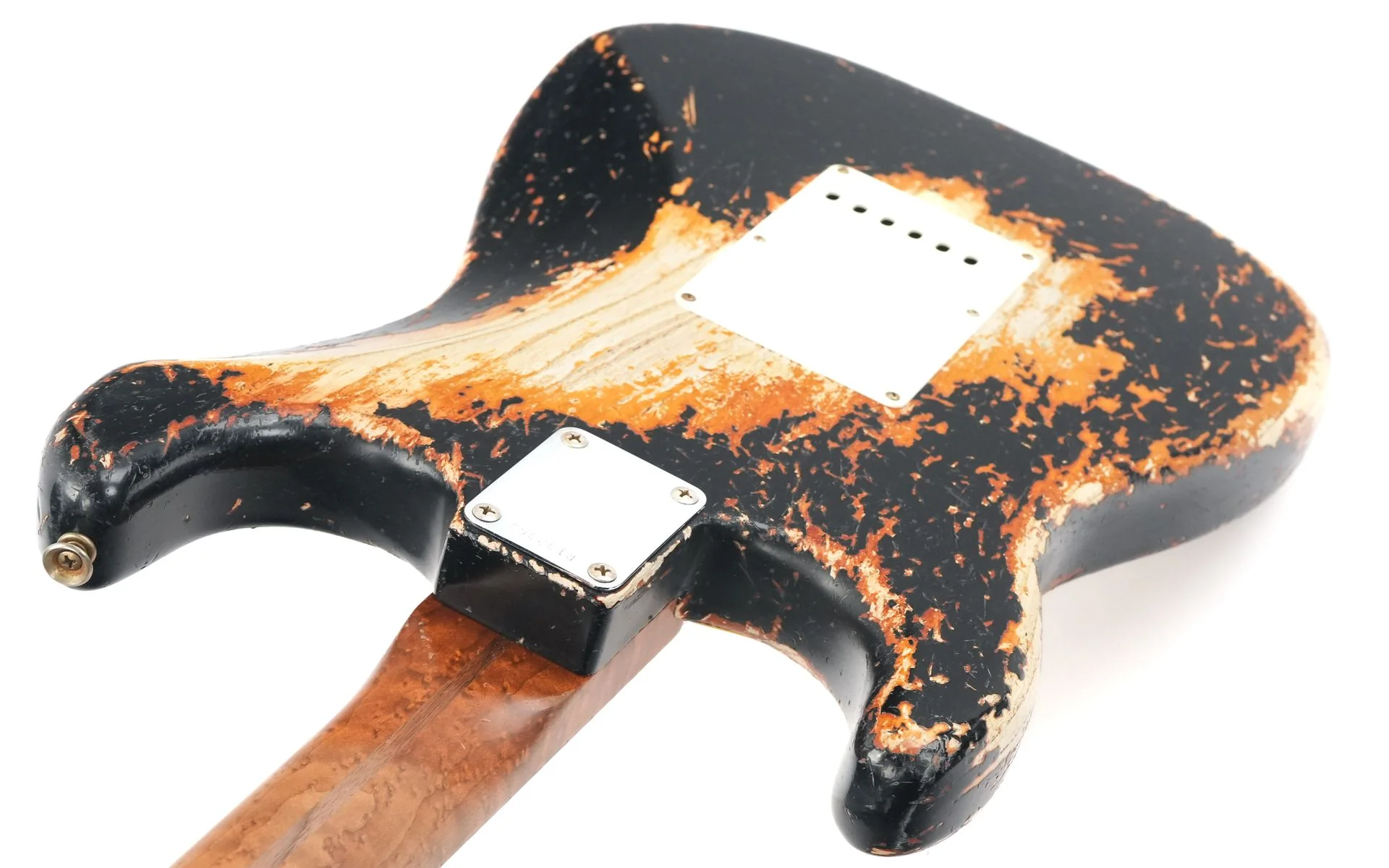 Fender Custom Shop 50's Stratocaster Dennis Galuszka Masterbuilt Black over Violin Burst Heavy Relic - Image 9