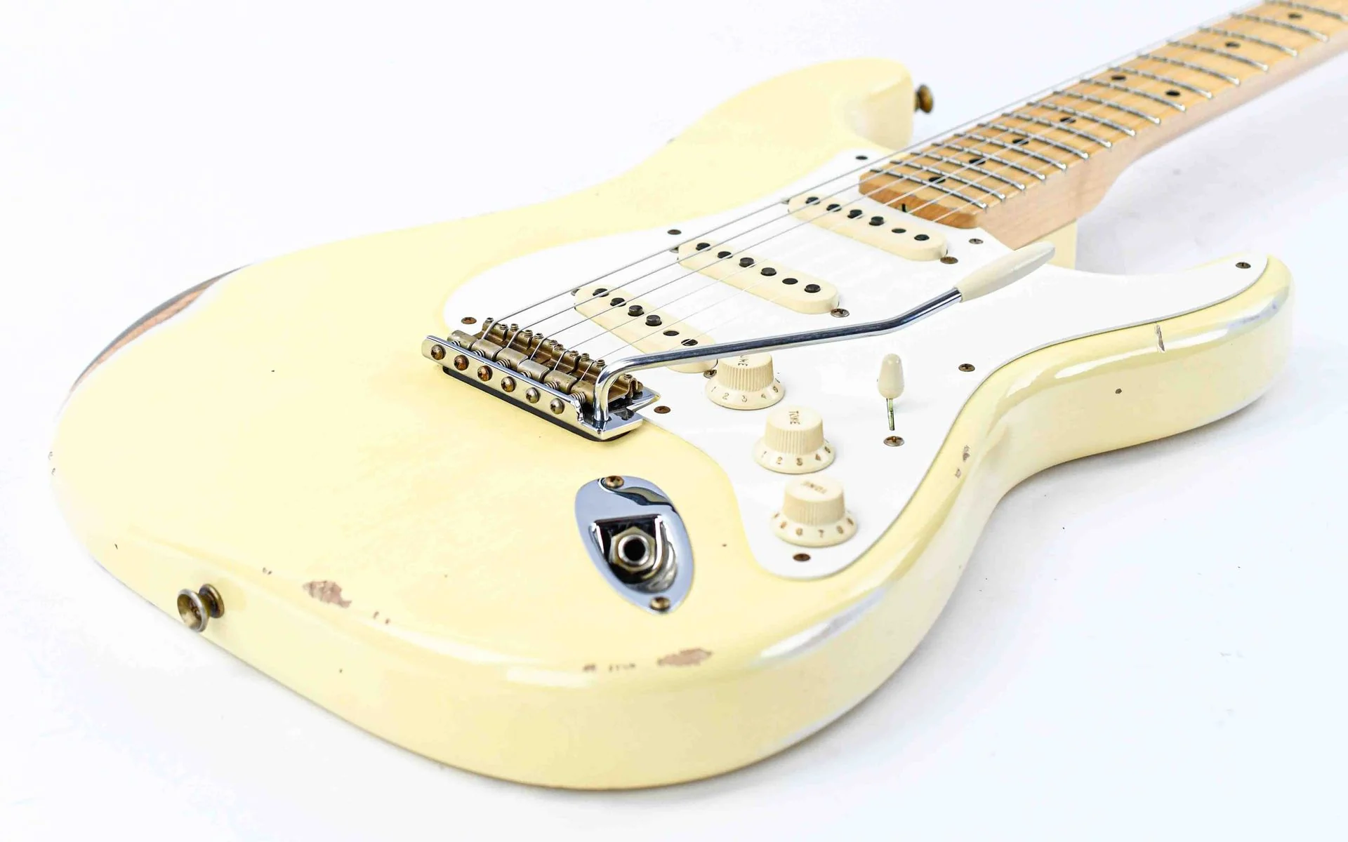 Fender Custom Shop 55 Stratocaster Relic Aged Vintage White - Image 11