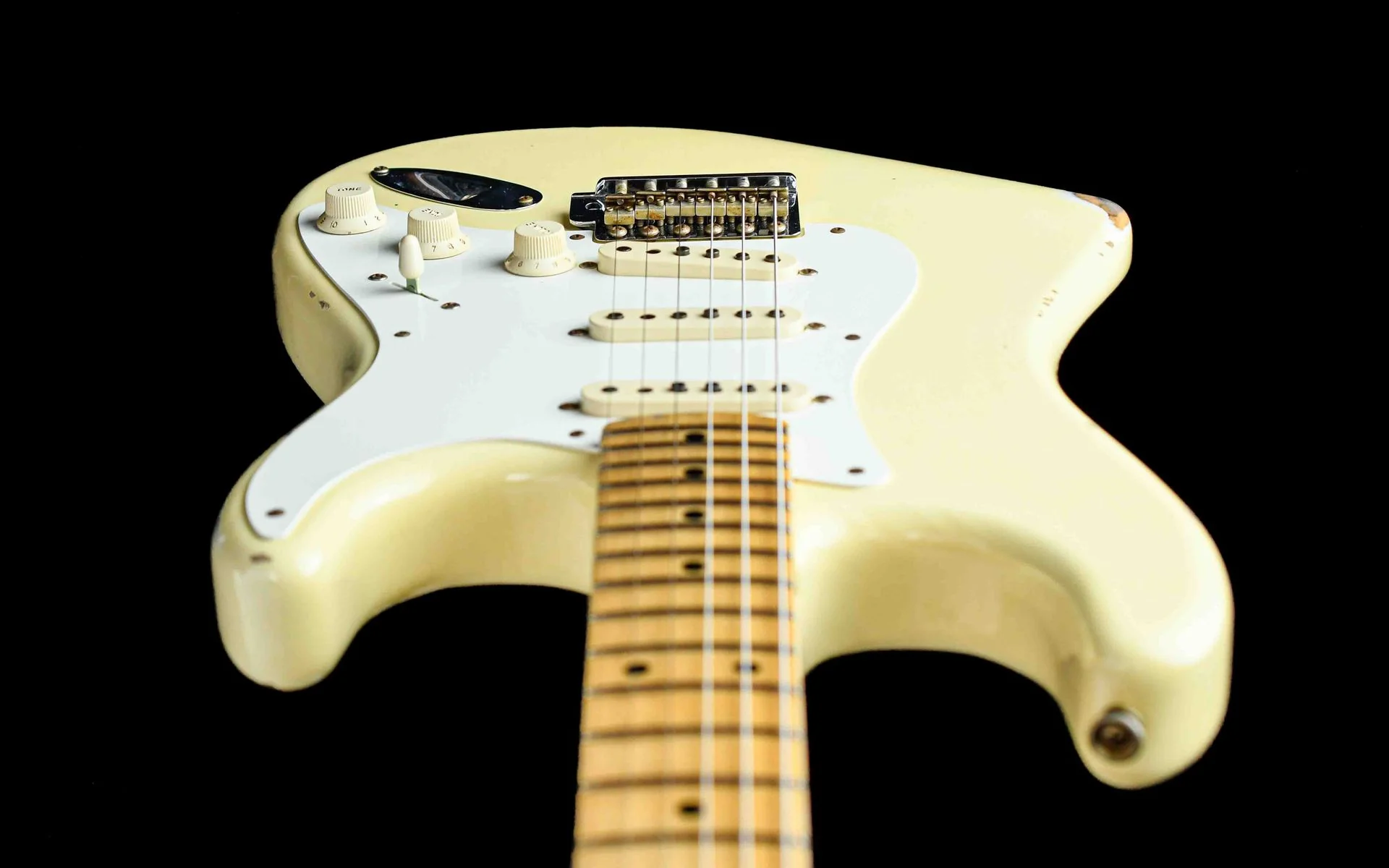 Fender Custom Shop 55 Stratocaster Relic Aged Vintage White - Image 12