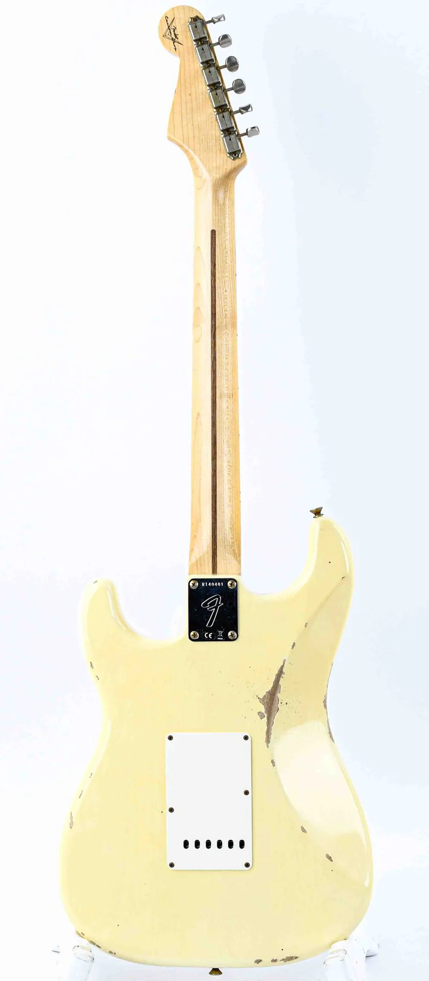 Fender Custom Shop 55 Stratocaster Relic Aged Vintage White - Image 4