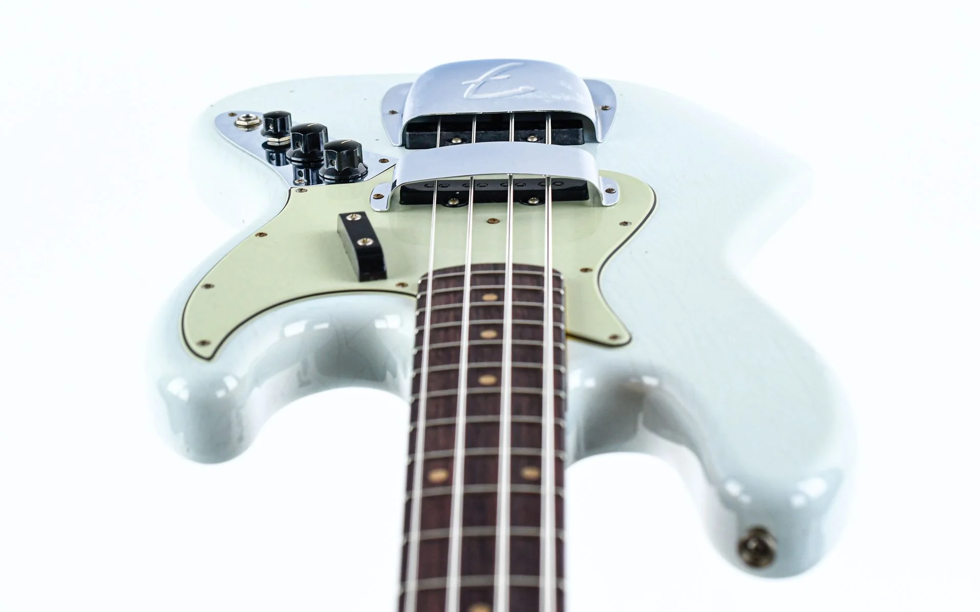 Fender Custom Shop 63 Jazz Bass Journeyman Faded Aged Sonic Blue - Image 13