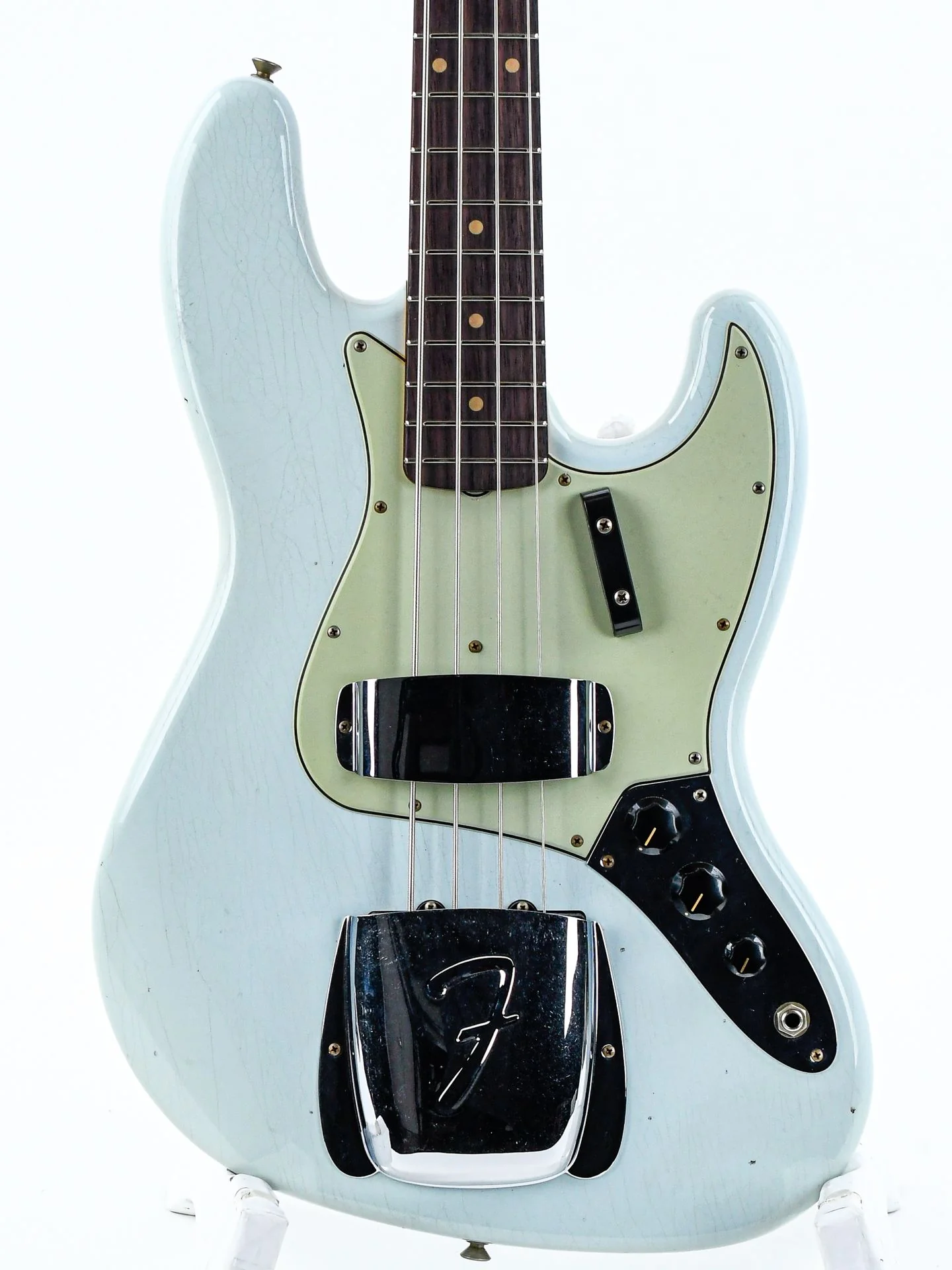 Fender Custom Shop 63 Jazz Bass Journeyman Faded Aged Sonic Blue - Image 5