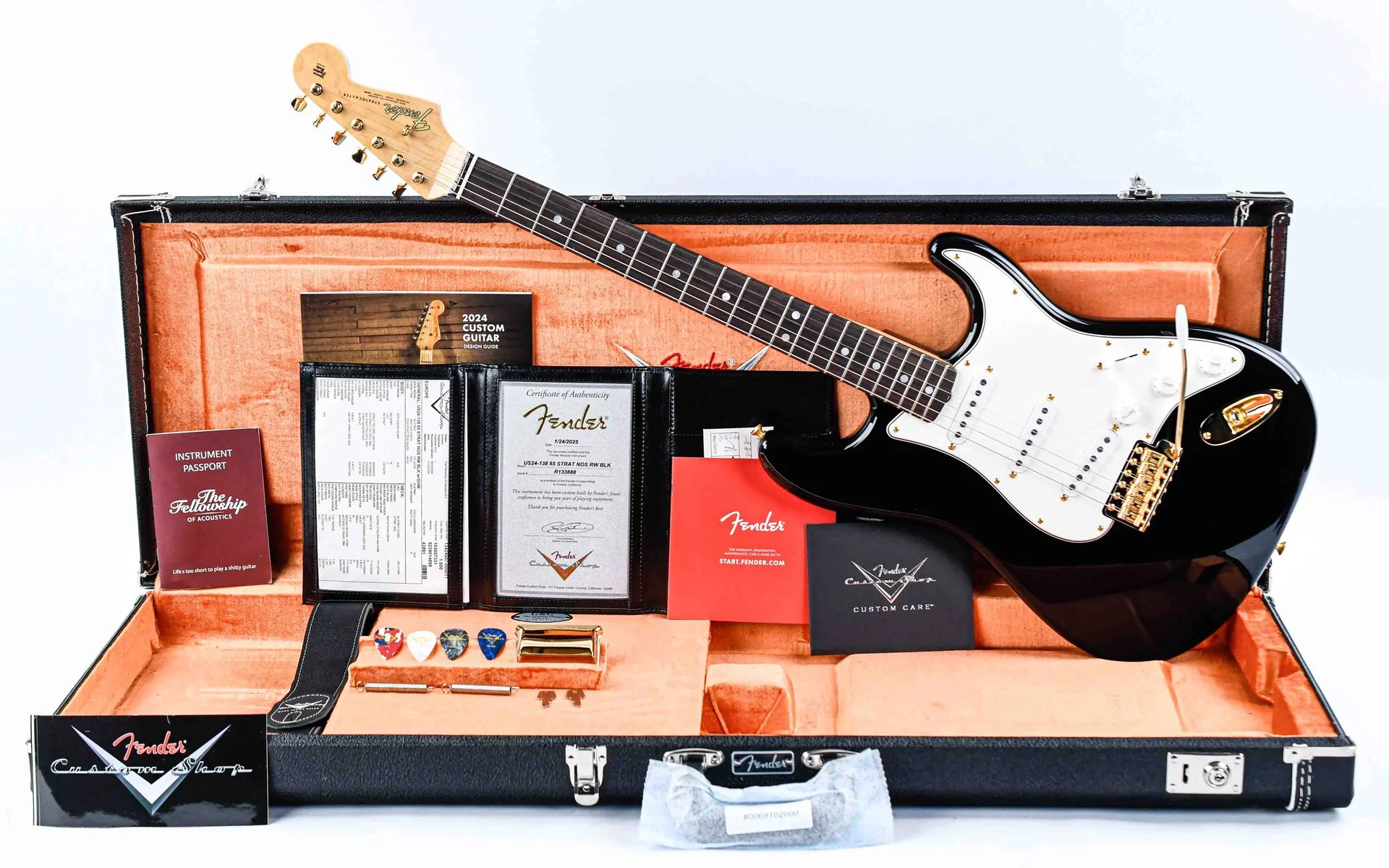 Fender Custom Shop 65 Stratocaster NOS Black - Image 3
