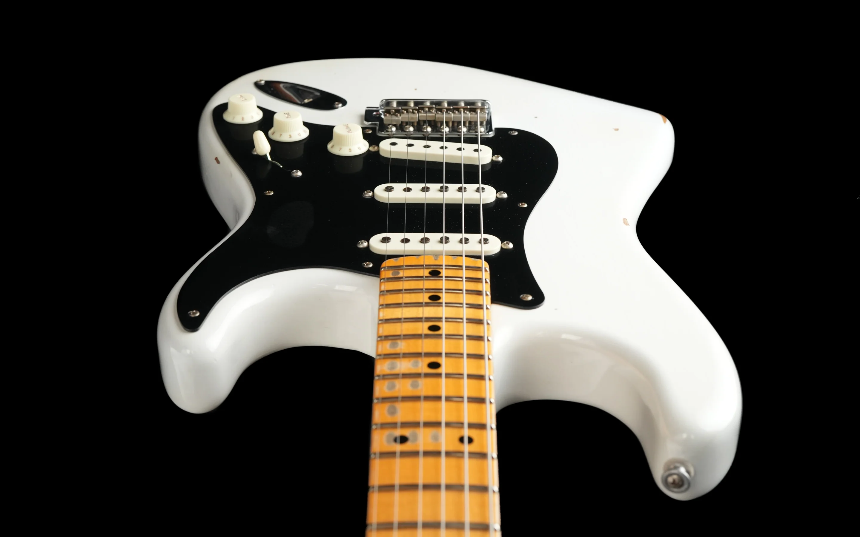 Fender Custom Shop Ancho Poblano Stratocaster Olympic White Relic 2023 - Image 12