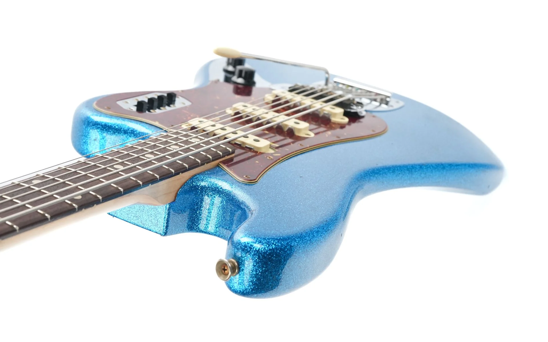 Fender Custom Shop Bass VI Journeyman Aged Blue Sparkle - Image 10