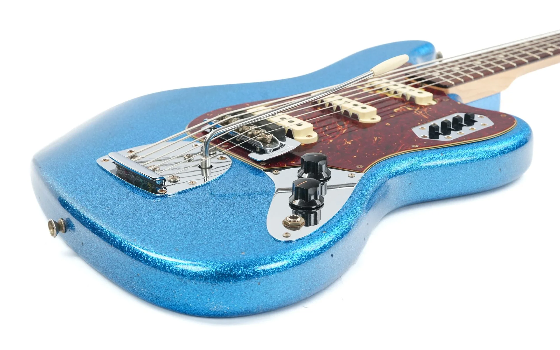 Fender Custom Shop Bass VI Journeyman Aged Blue Sparkle - Image 11