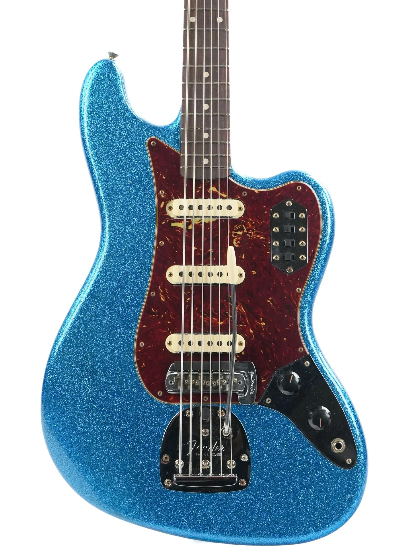 Fender Custom Shop Bass VI Journeyman Aged Blue Sparkle - Image 5