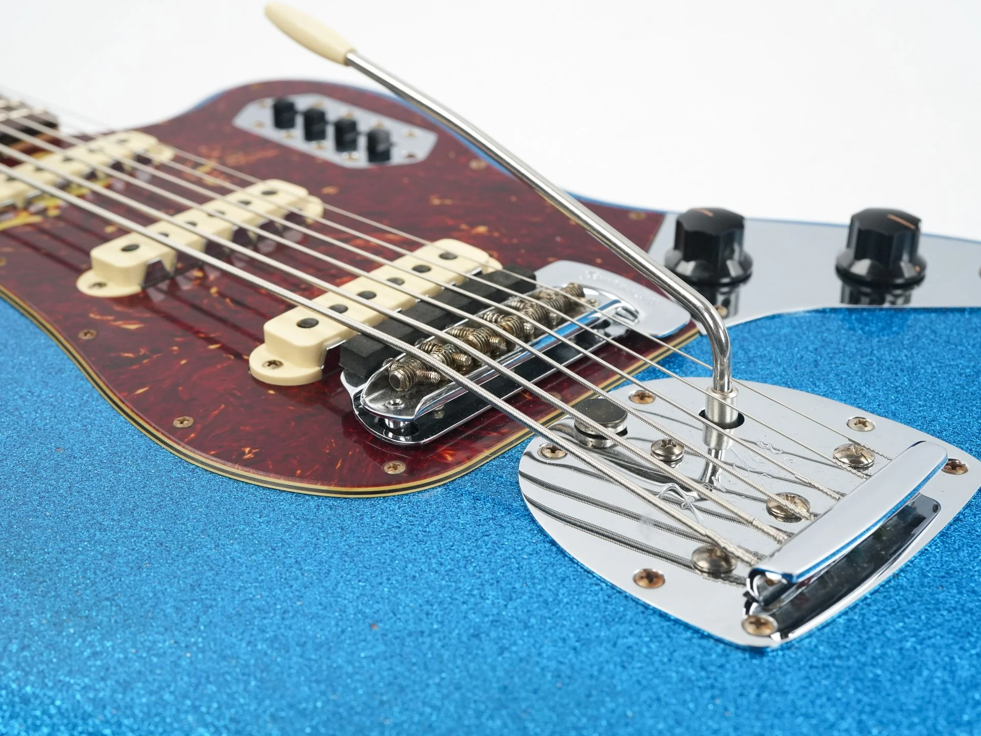 Fender Custom Shop Bass VI Journeyman Aged Blue Sparkle - Image 7