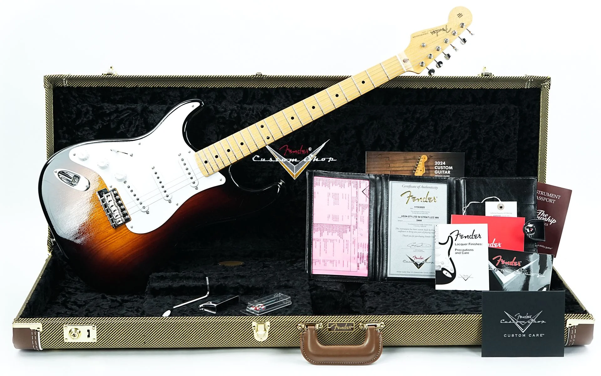 Fender Custom Shop Ltd 54 Stratocaster Closet Classic Wide Fade Sunburst Lefty B-Stock - Image 3