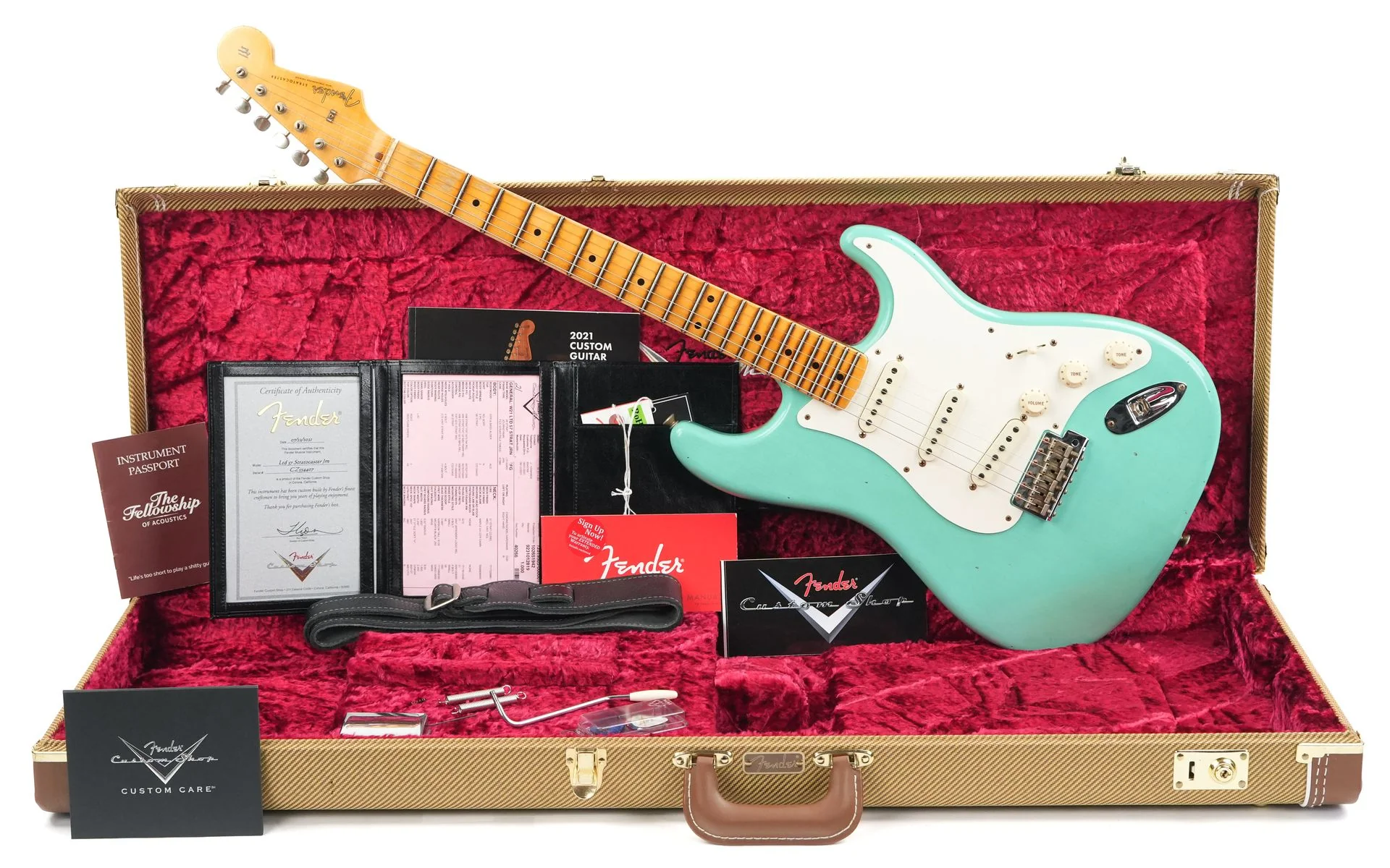 Fender Custom Shop LTD 57 Stratocaster Seafoam Green Journeyman Relic 2021 - Image 3