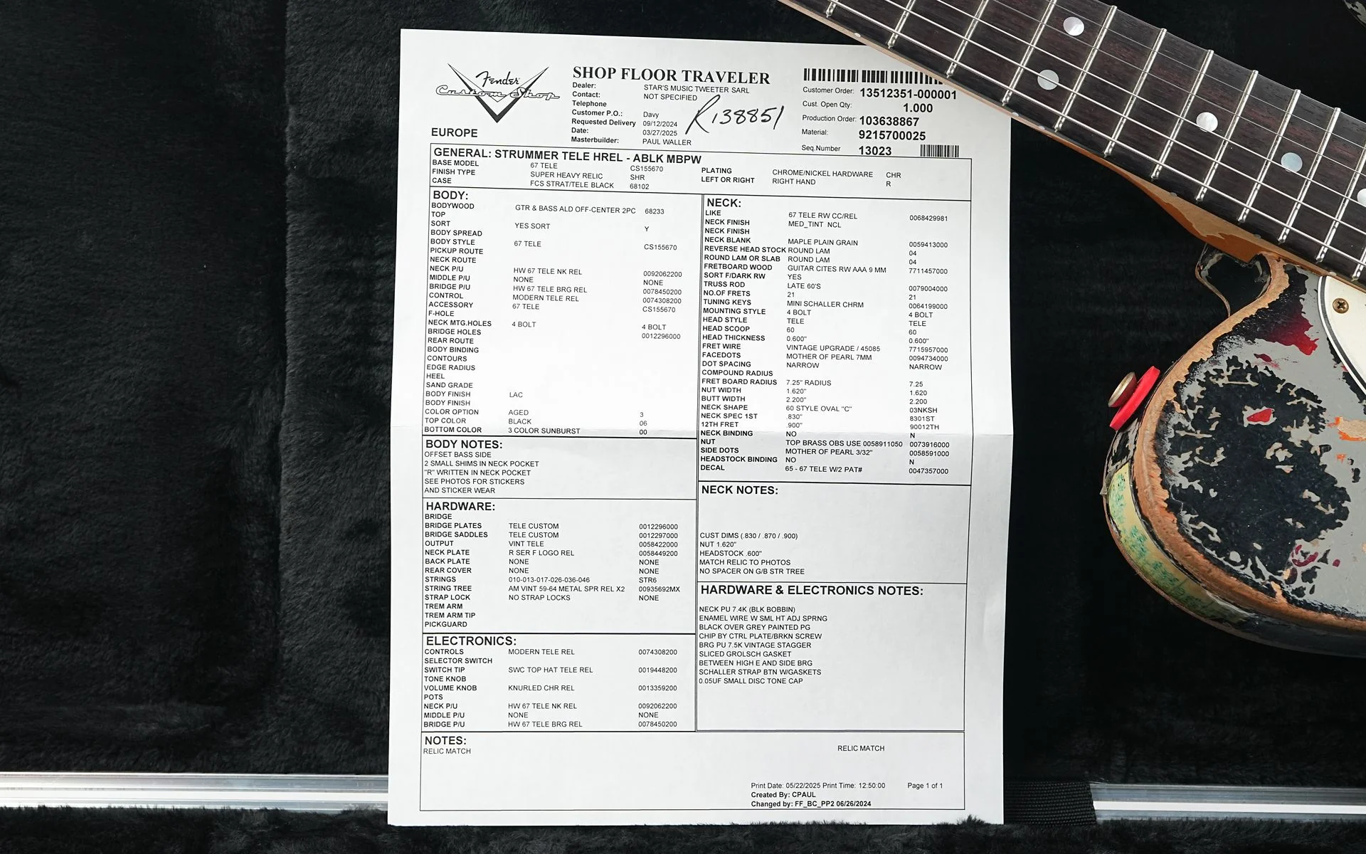 Fender Custom Shop Masterbuilt Joe Strummer Telecaster - Image 16
