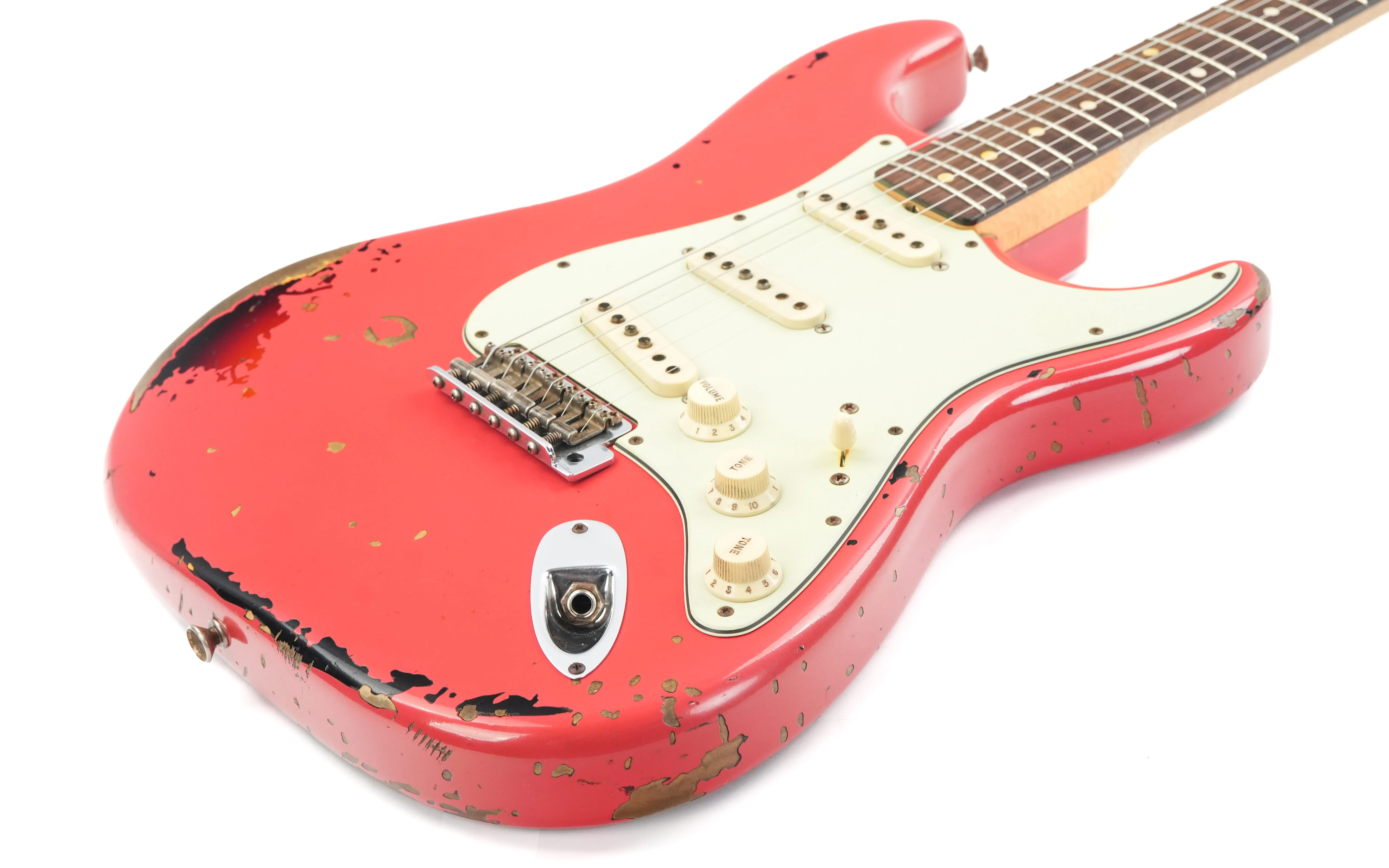 Fender Custom Shop Michael Landau Stratocaster Fiesta Red Over Sunburst Relic 2015 - Image 11