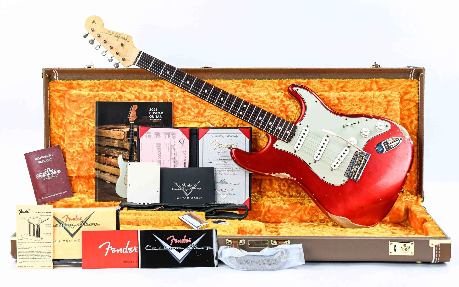 Fender Custom Shop Stratocaster Ron Thorn Masterbuilt Candy Apple Red 2021 - Image 3