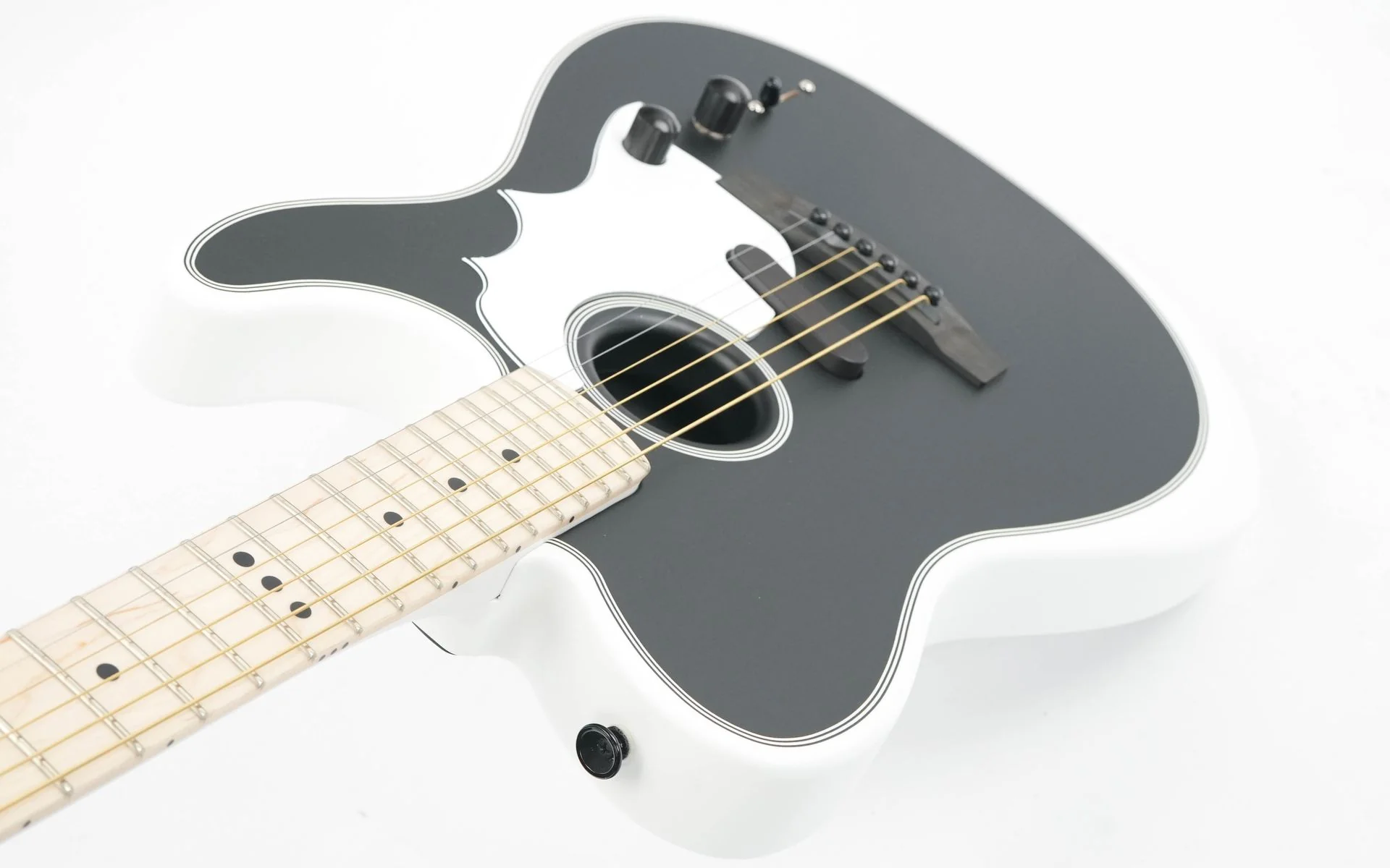 Fender Jack White Triplesonic Acoustasonic Telecaster Blacktop - Image 10