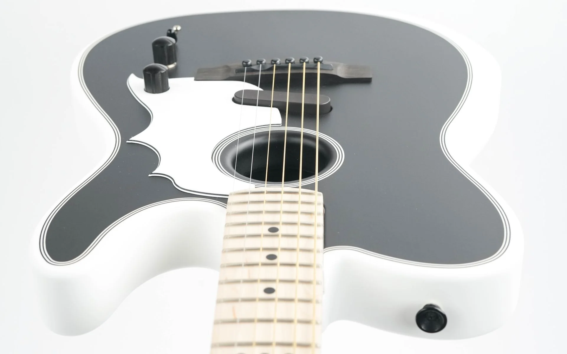 Fender Jack White Triplesonic Acoustasonic Telecaster Blacktop - Image 12