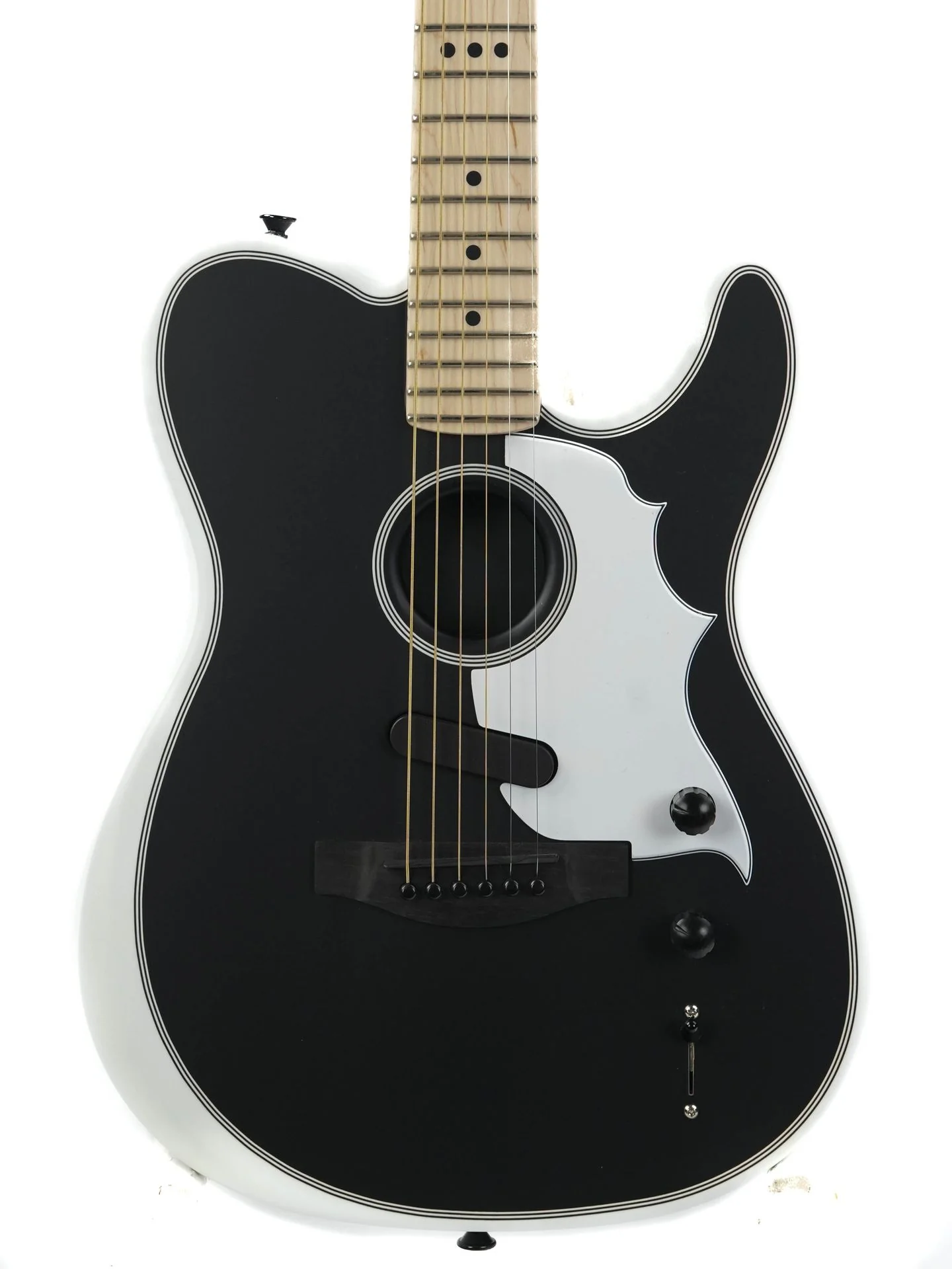 Fender Jack White Triplesonic Acoustasonic Telecaster Blacktop - Image 5