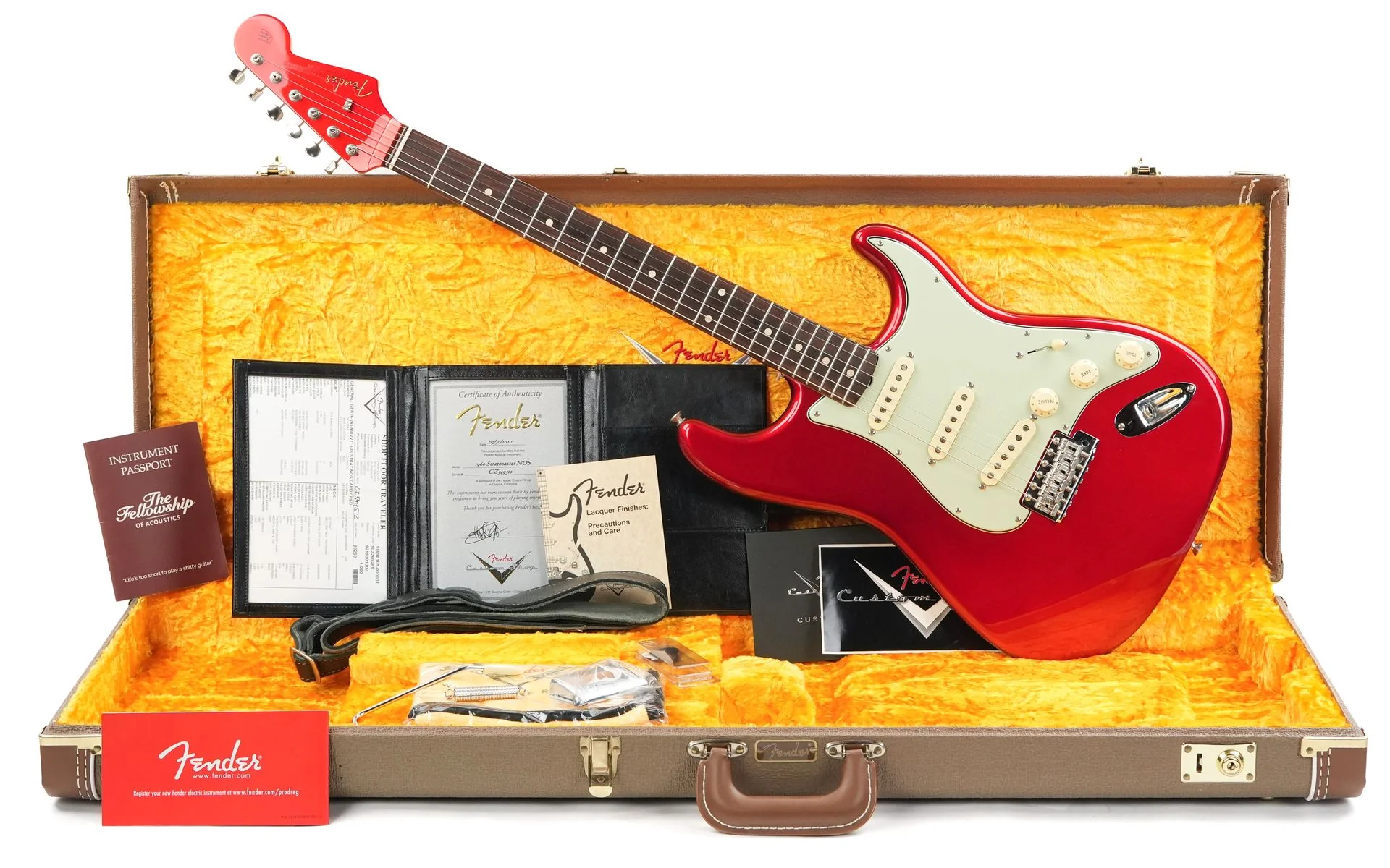 Fender Masterbuilt Vincent van Trigt 1960 Stratocaster NOS Candy Red 2020 - Image 3