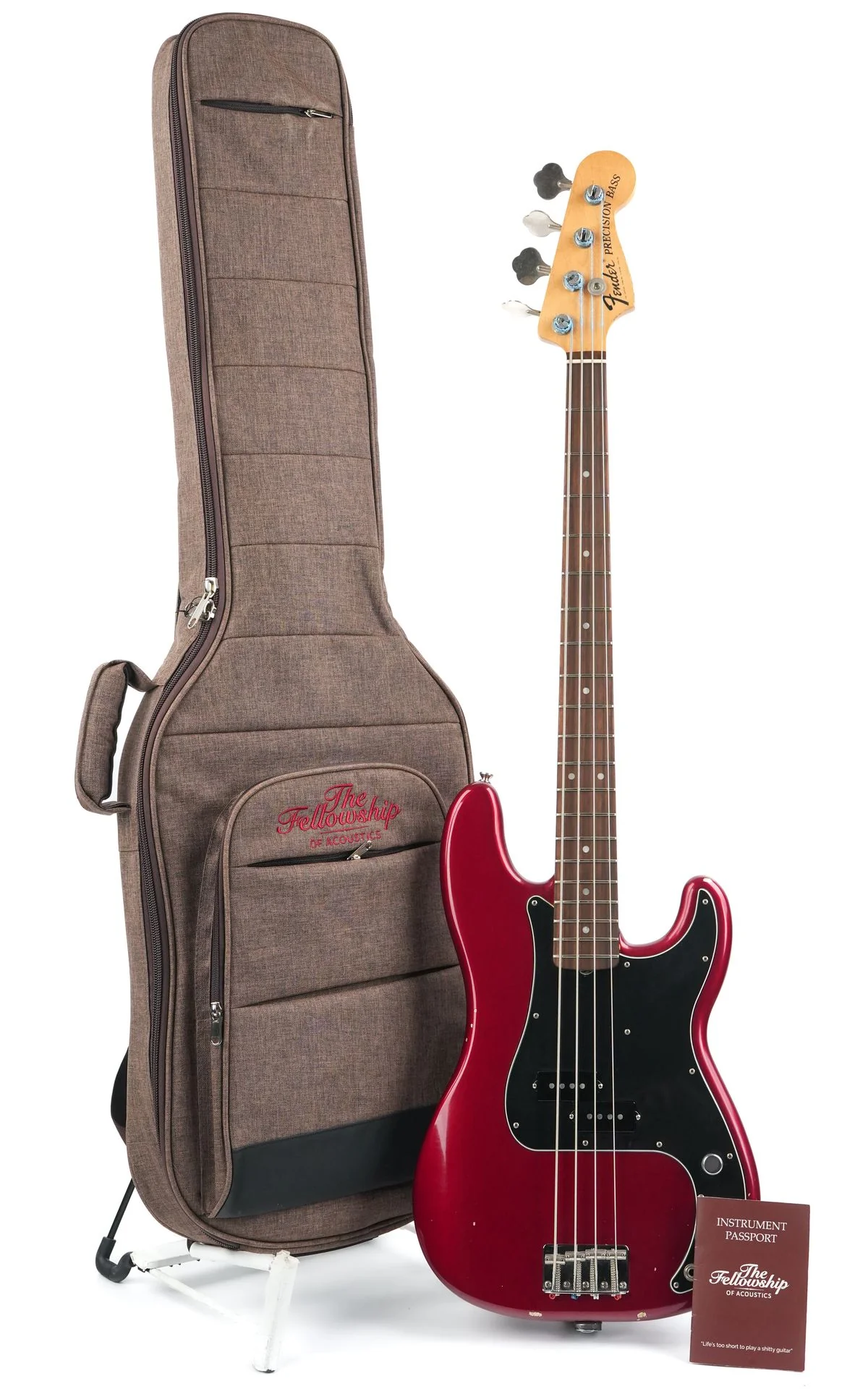 Fender Nate Mendel Precision Bass Candy Apple Red Light Aged 2017 - Image 3