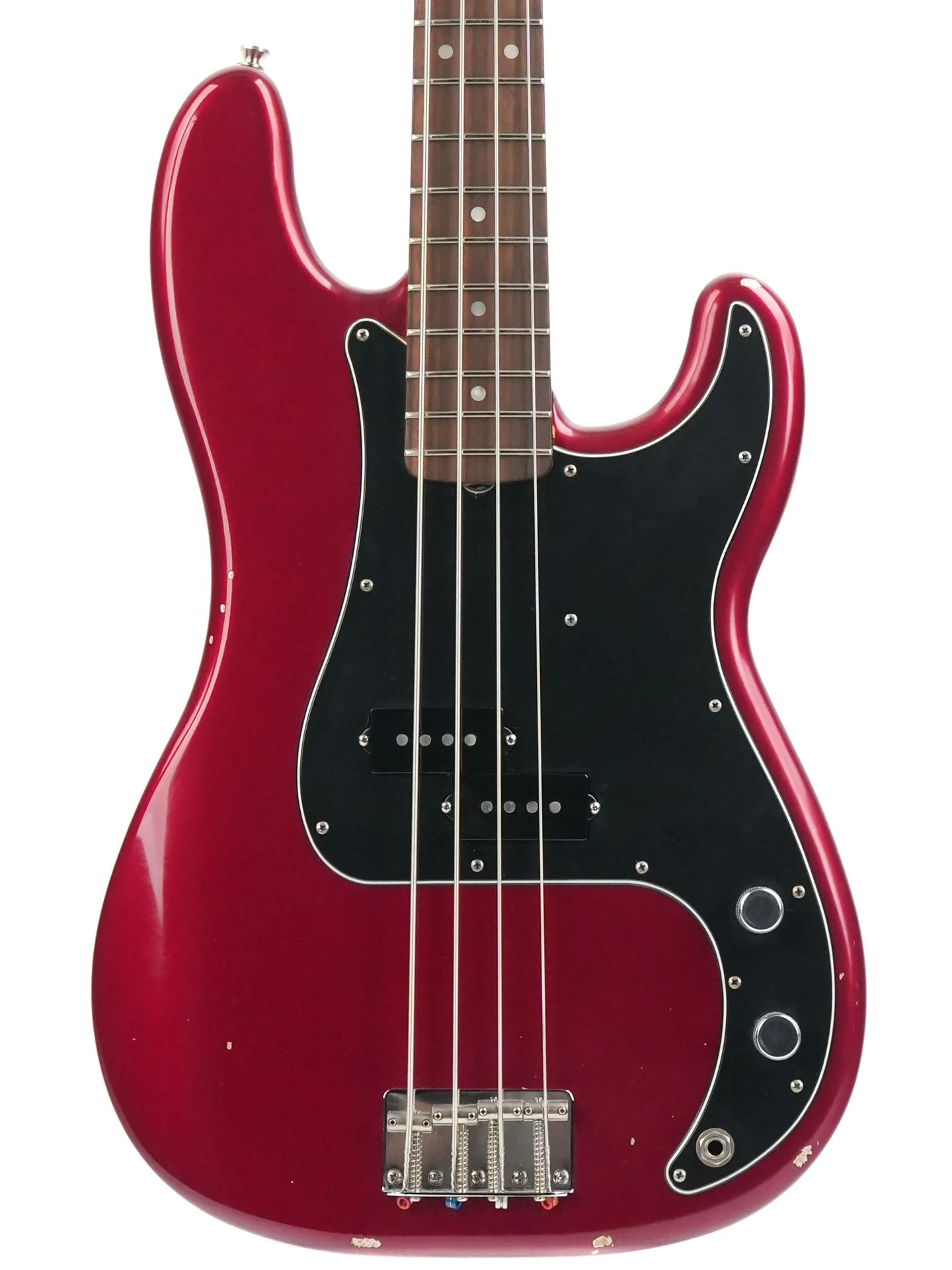 Fender Nate Mendel Precision Bass Candy Apple Red Light Aged 2017 - Image 5