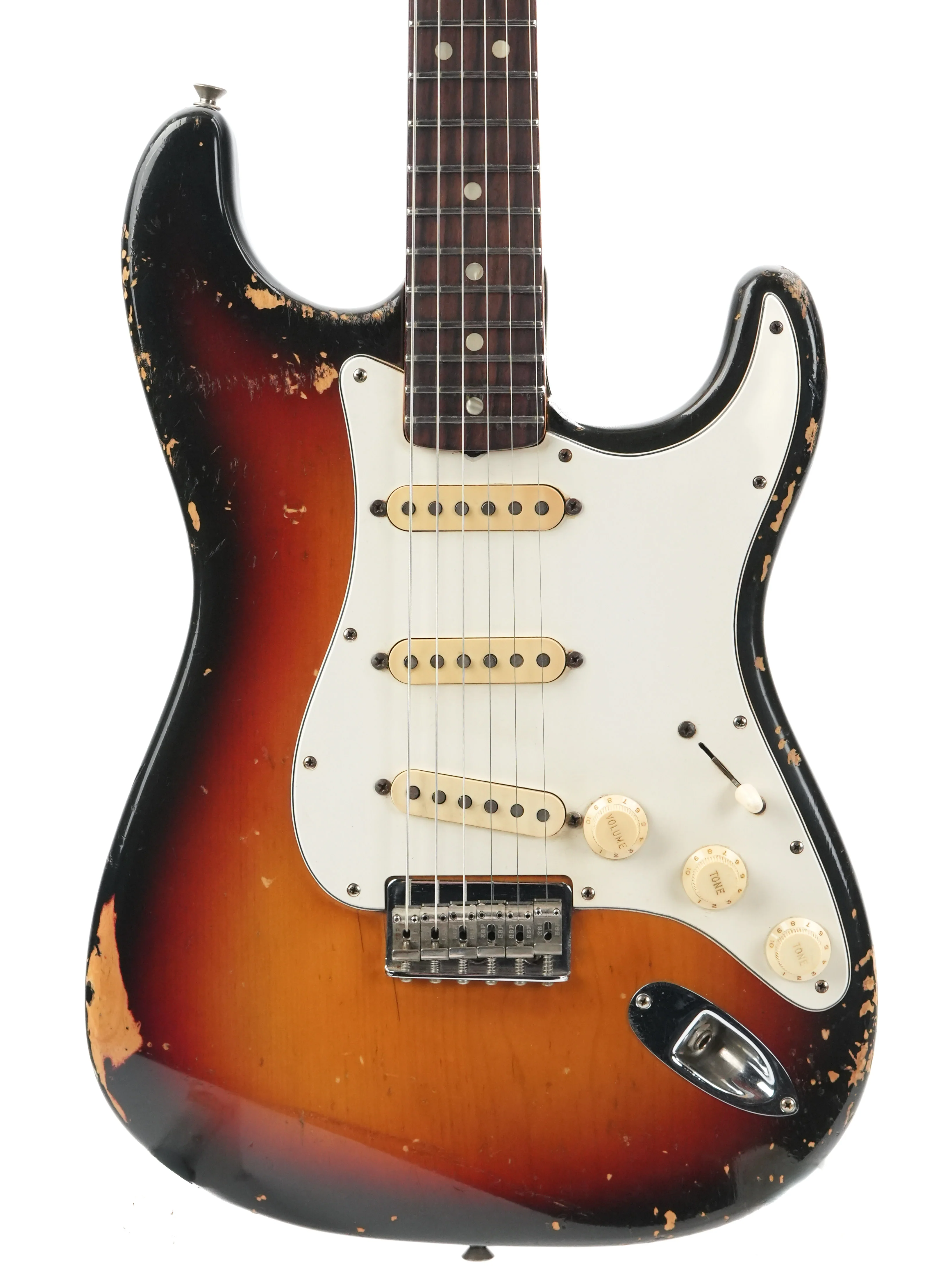 Fender Stratocaster Hardtail 3 Color Sunburst 1970 - Image 5