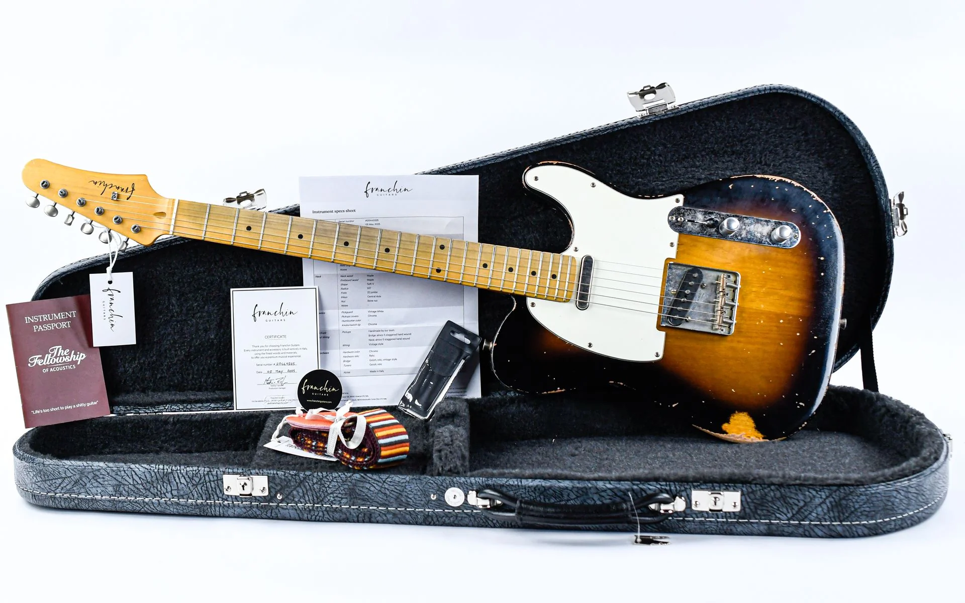 Franchin Mars 2 Tone Sunburst Medium Relic - Image 3