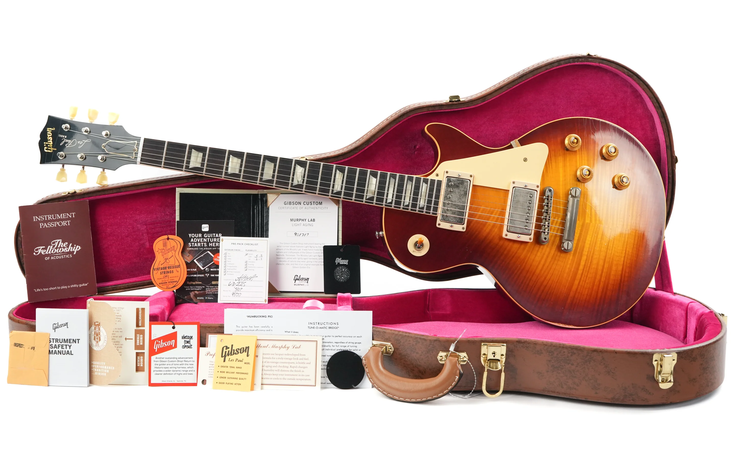 Gibson 1959 Les Paul Standard Reissue Light Aged Cherry Teaburst #951717 - Image 3